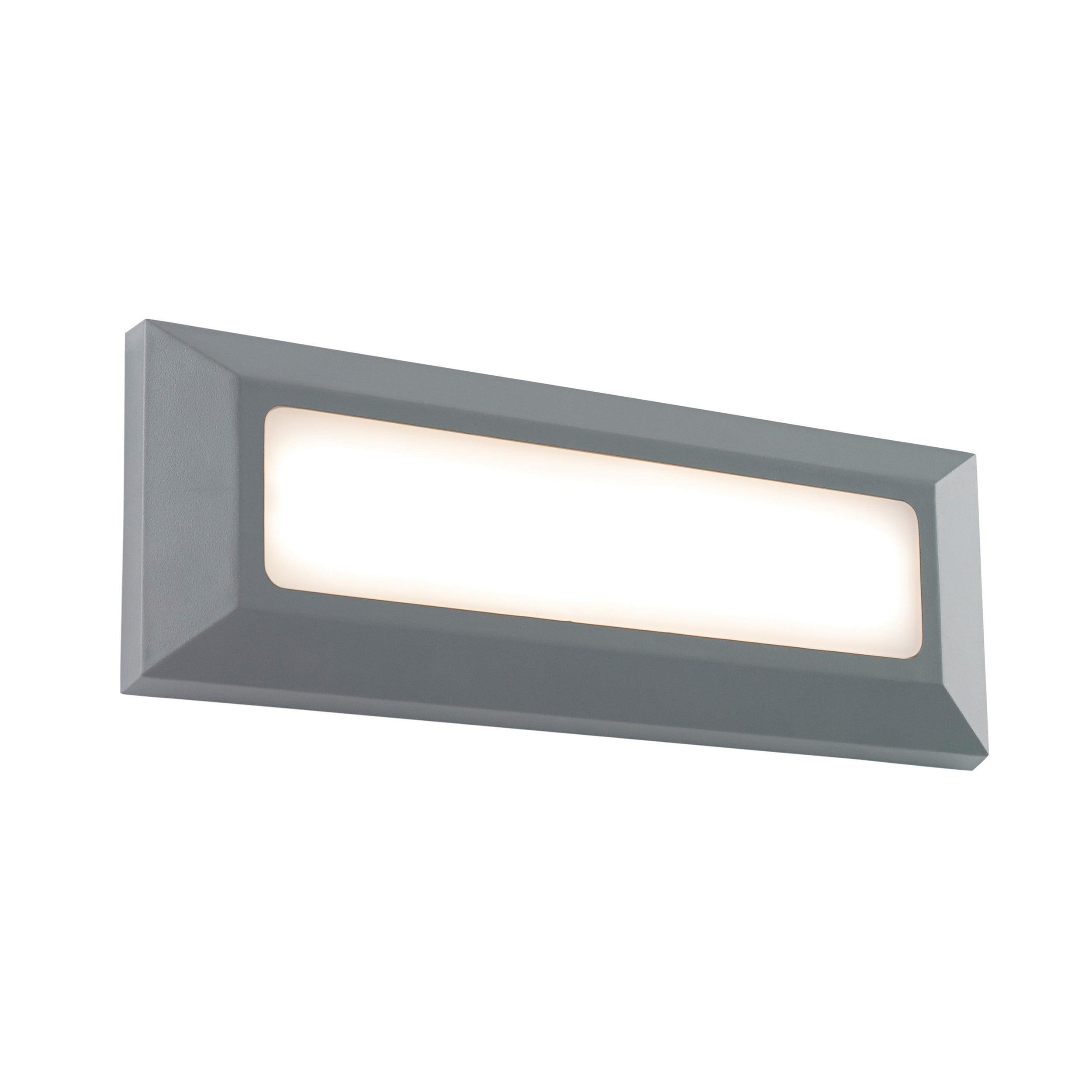 severus grey vertical outdoor brick light ip65 3w warm whiteby saxby lighting