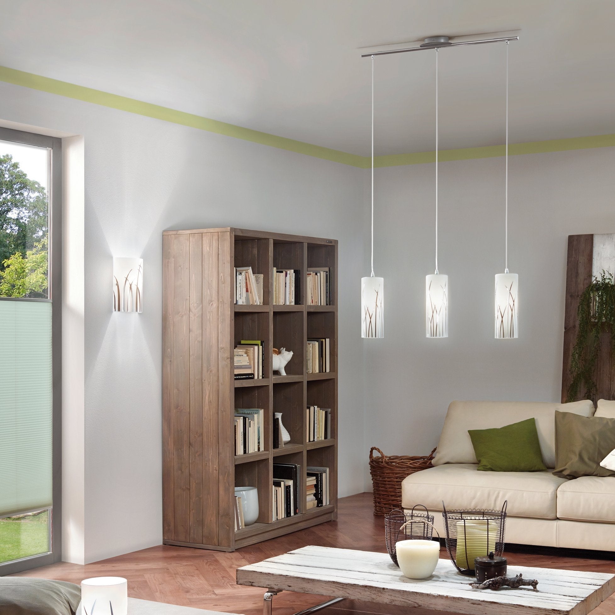 eglo rivato curved ip44 white glass chrome wall light