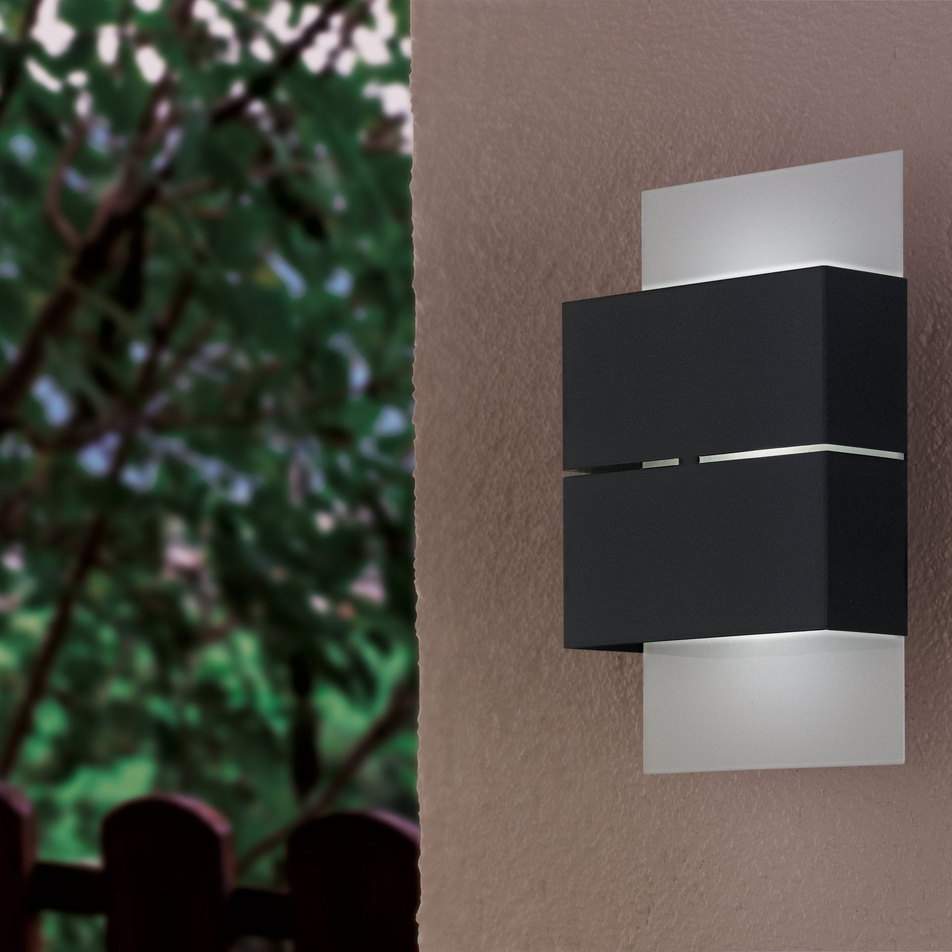 eglo kibea ip54 grey led aluminium outdoor wall light kitchen lighting 