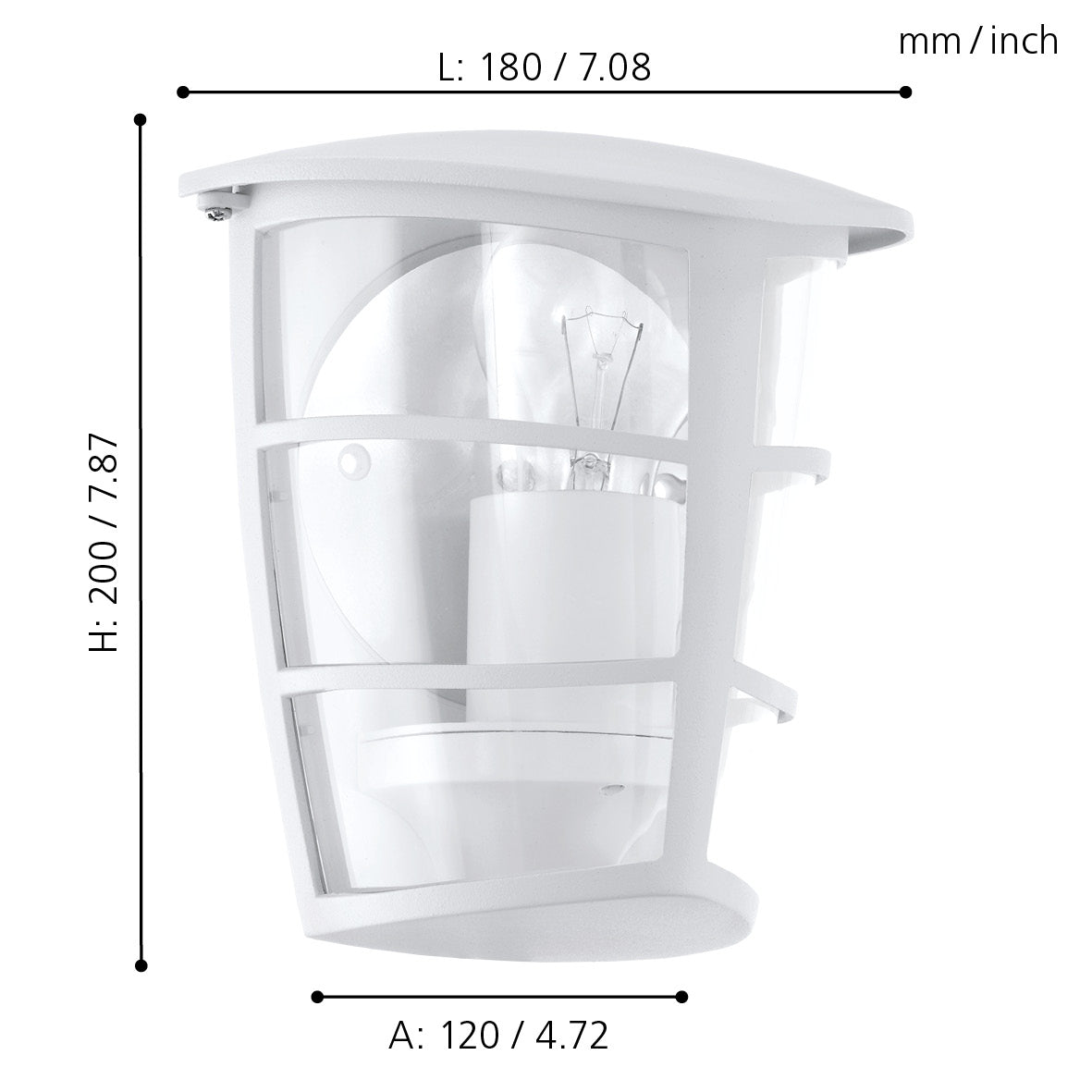 eglo aloria ip44 white lantern outdoor wall light kitchen lighting 