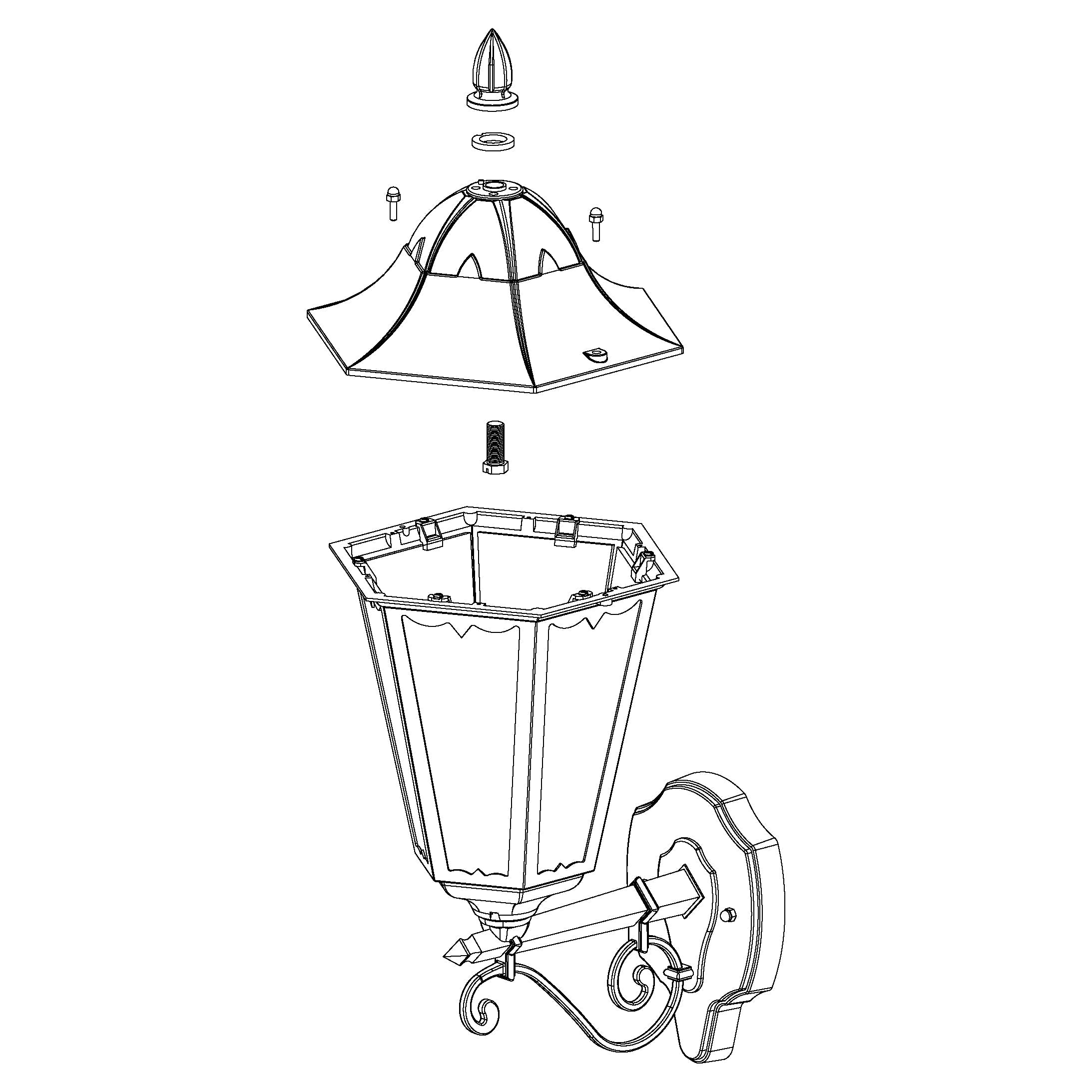 eglo navedo ip44 black silver upright lantern outdoor wall light hallway lighting 
