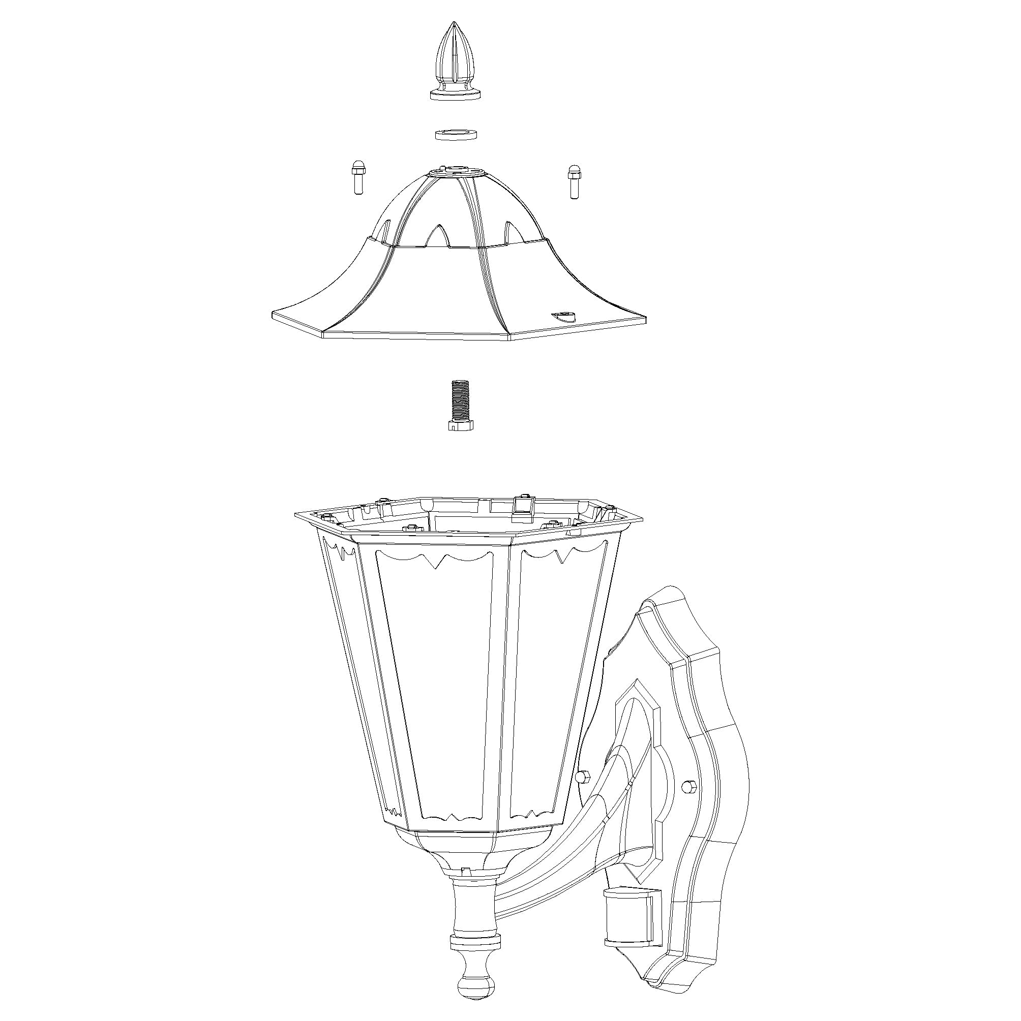 eglo navedo ip44 black silver pir upright lantern wall light Hallway Lighting Close up