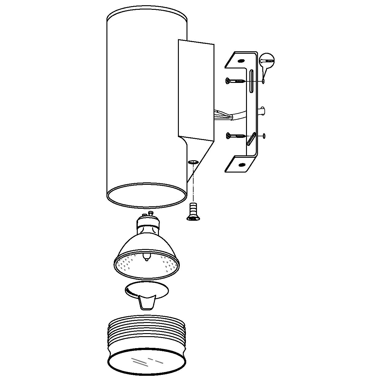 eglo riga white ip44 up down outdoor wall light Kitchen Lighting Close Up