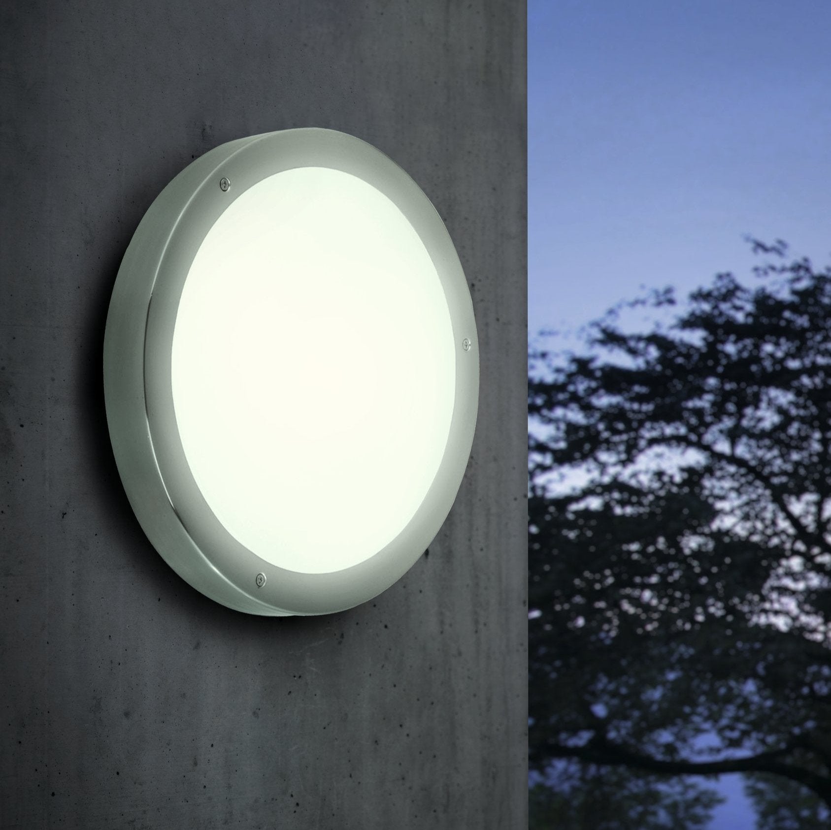 eglo vento 1 stainless steel ip44 outdoor wall light living room image