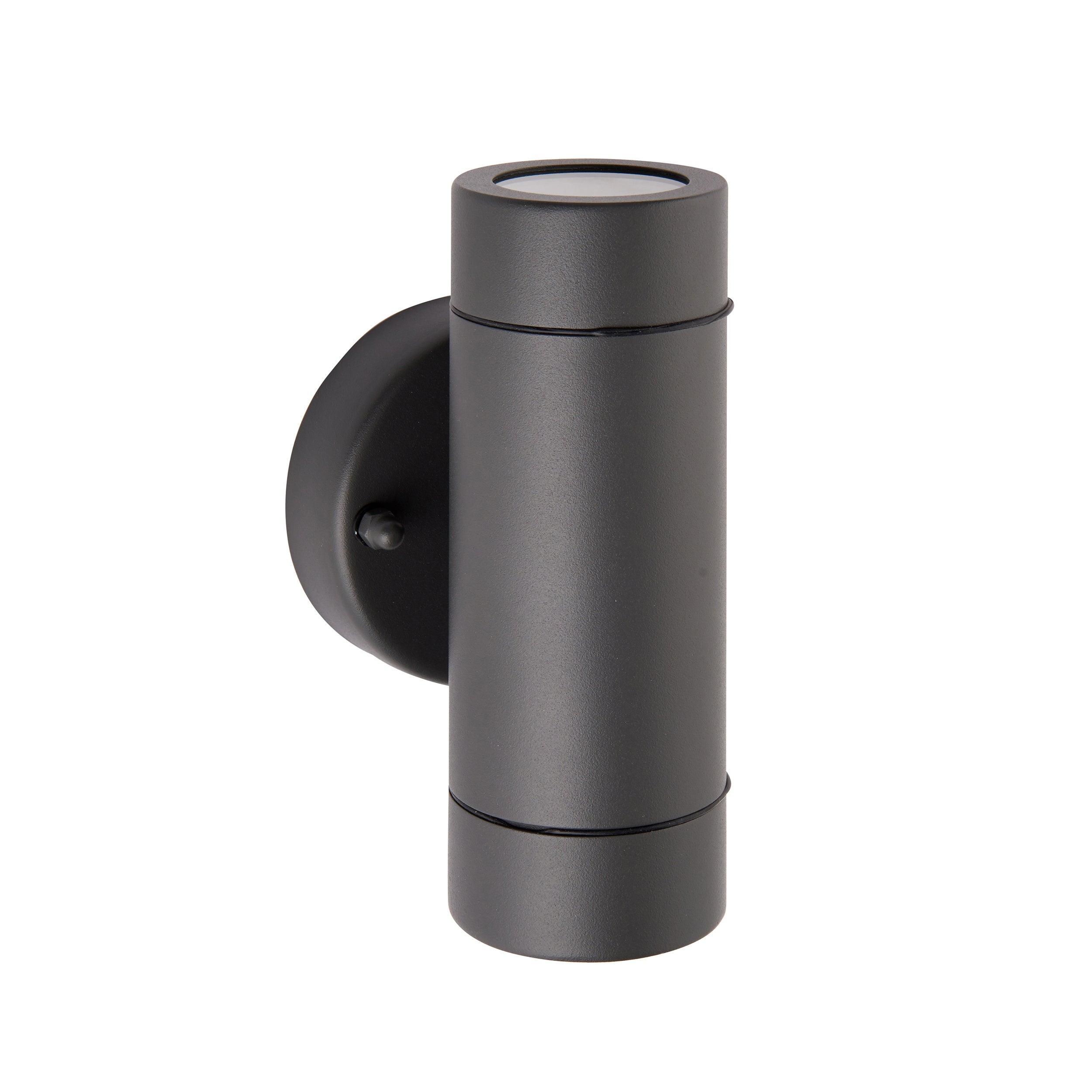palin 2 light grey led outdoor wall light ip44 7w by saxby lighting, close up image 205
