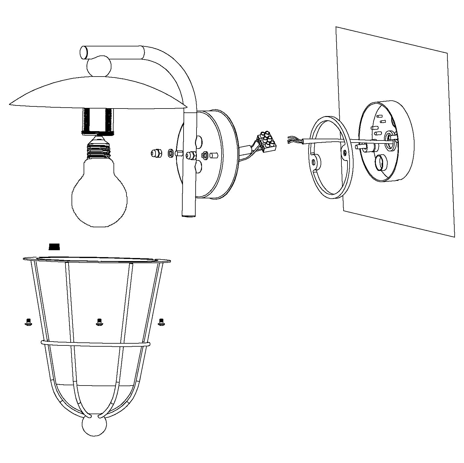 eglo pulfero 1 brown lantern style ip44 outdoor wall light Kitchen Lighting Close Up