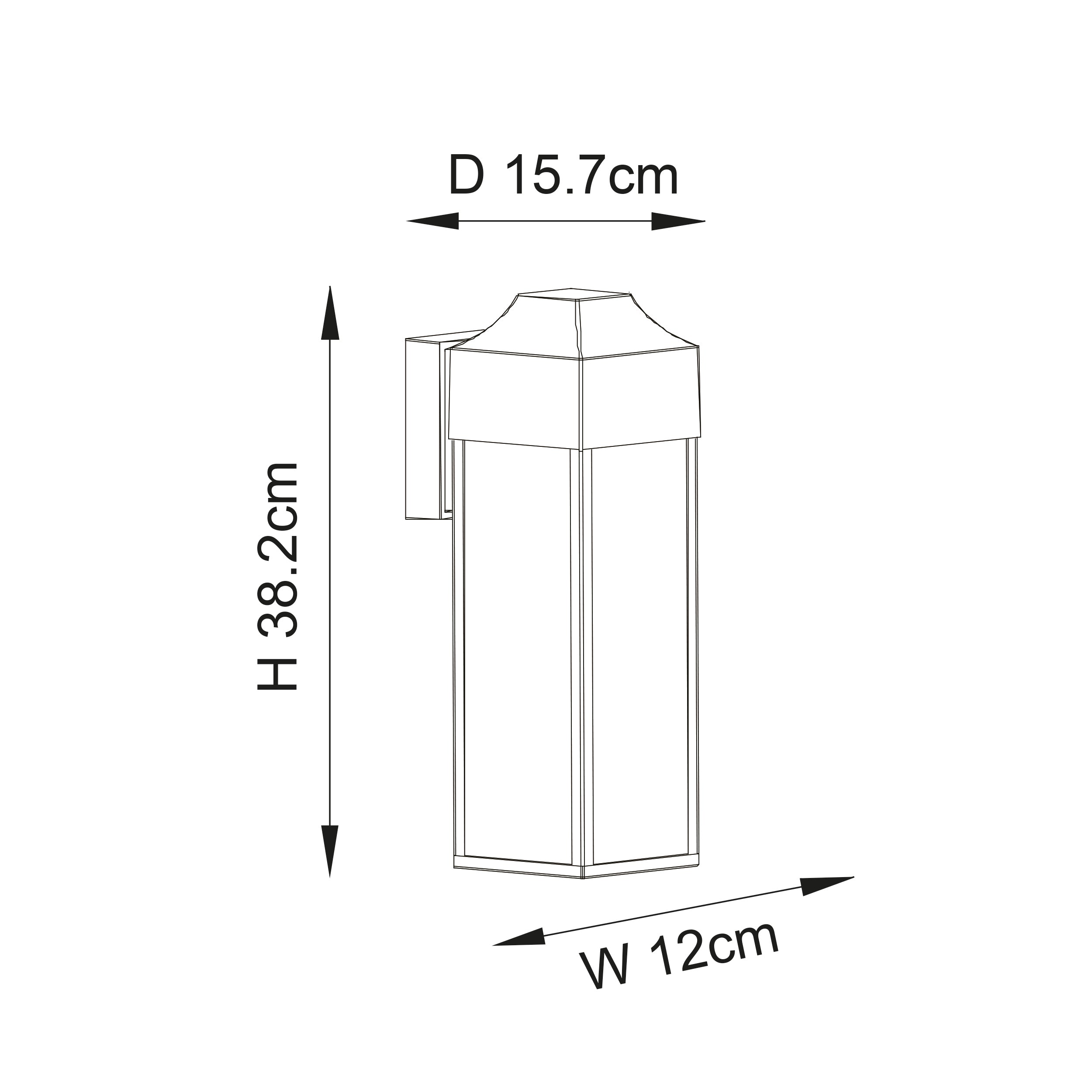 Georgian Pewter Outdoor Wall Light - IP44