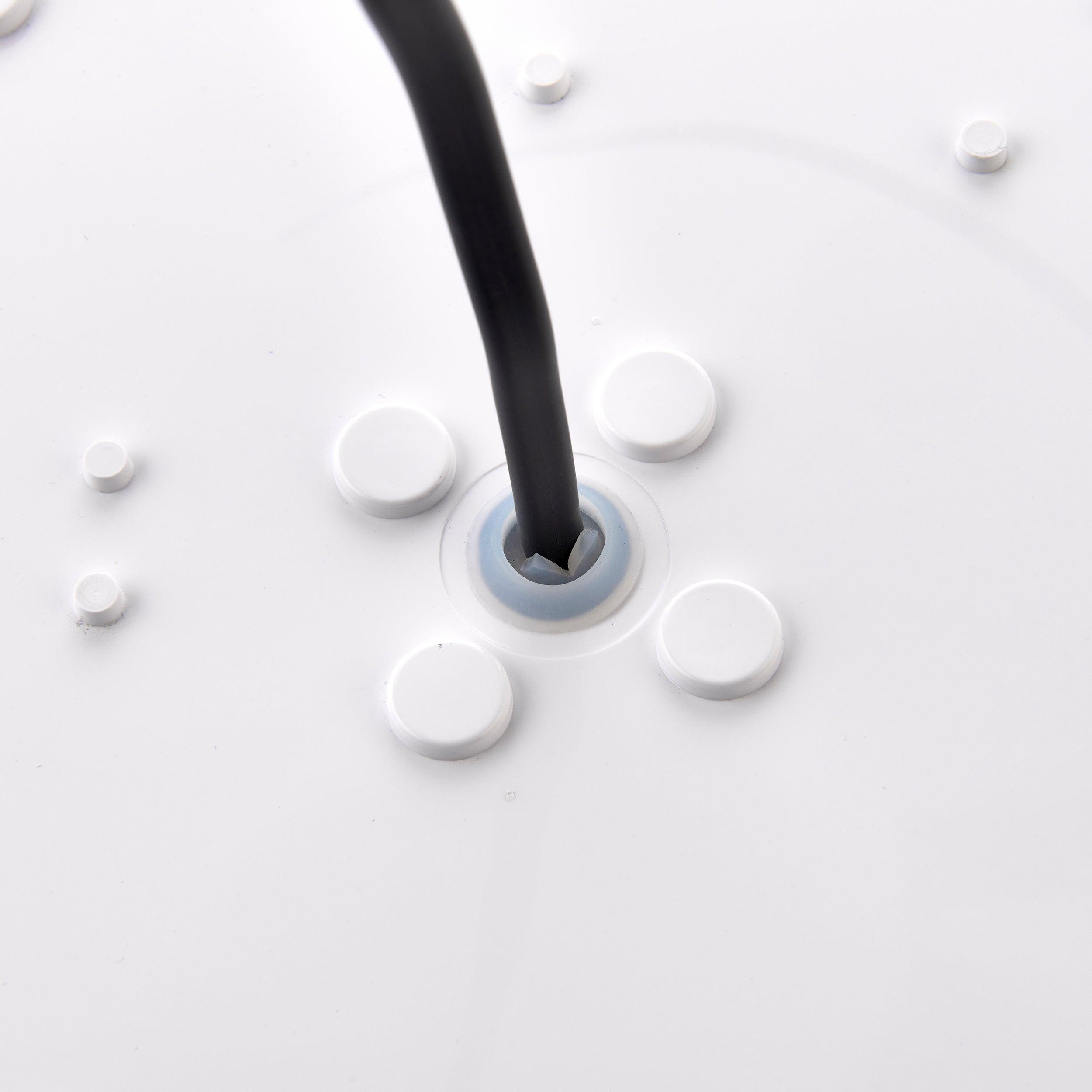 saxby heropro white led bulkhead light with microwave emergency sensor ip65 18w by saxby lighting, close up image 43