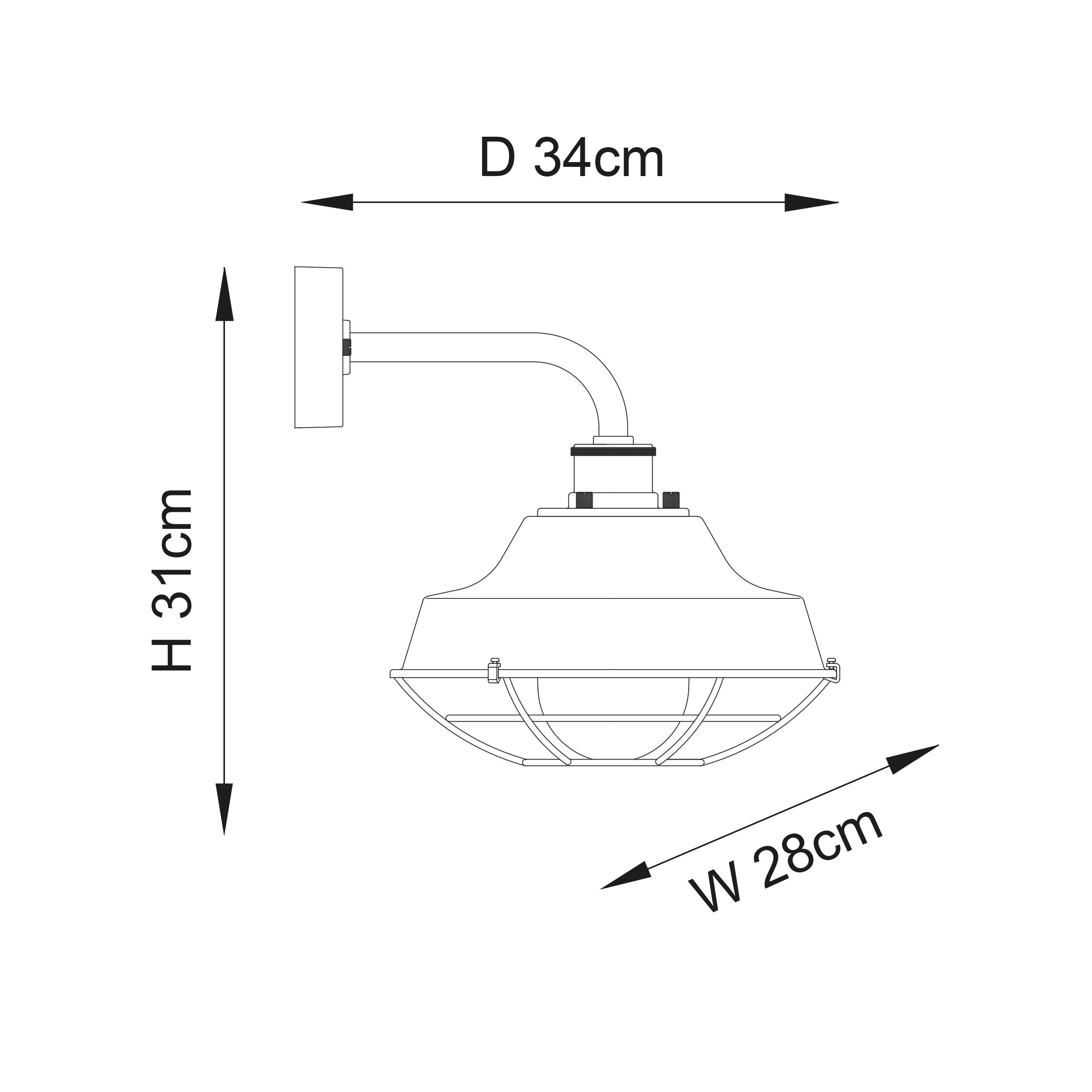 Lloyd Black Outdoor Wall Light - IP44