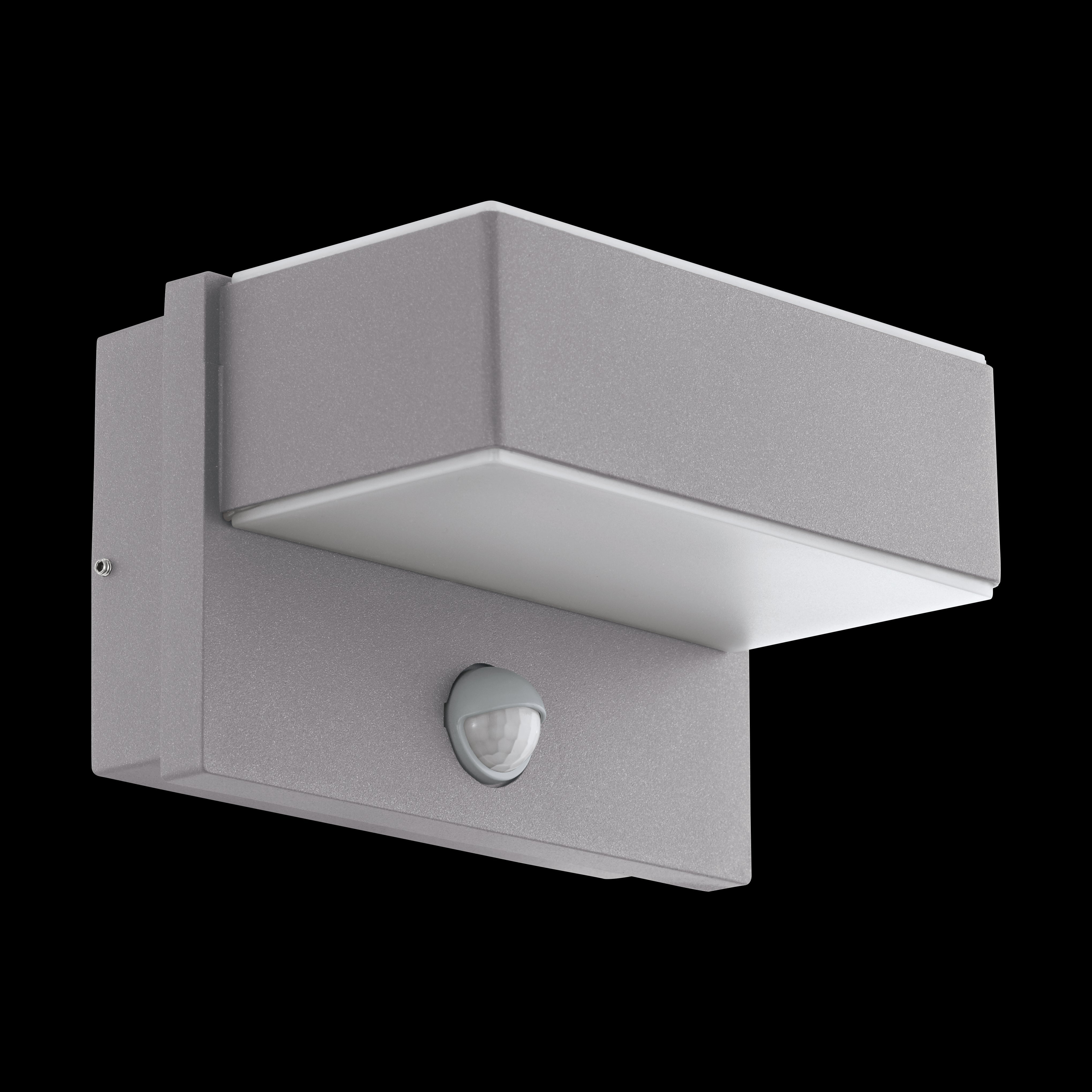 eglo azzinano silver led outdoor wall light day night sensor living room image