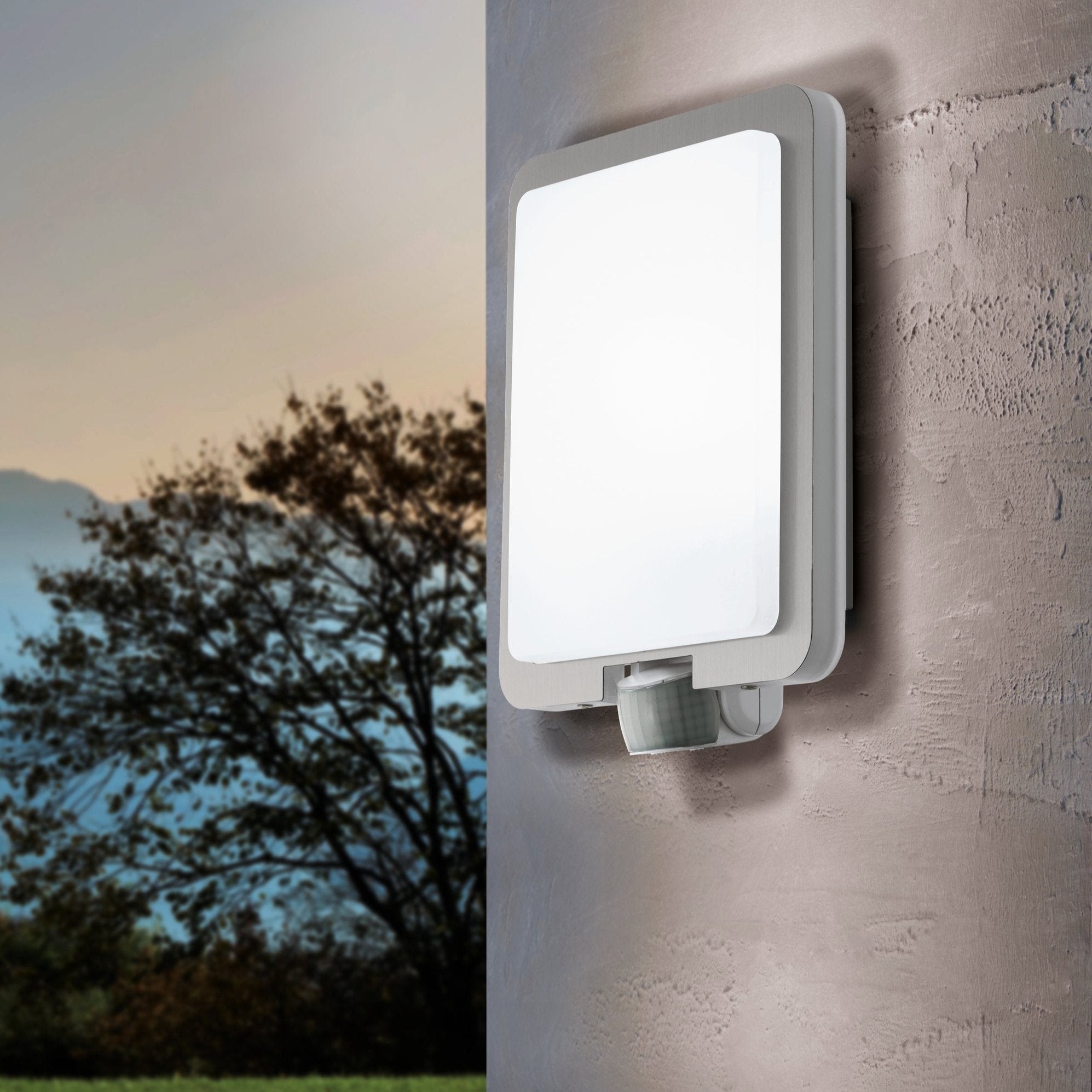 eglo mussotto ip44 flush led stainless steel outdoor wall light