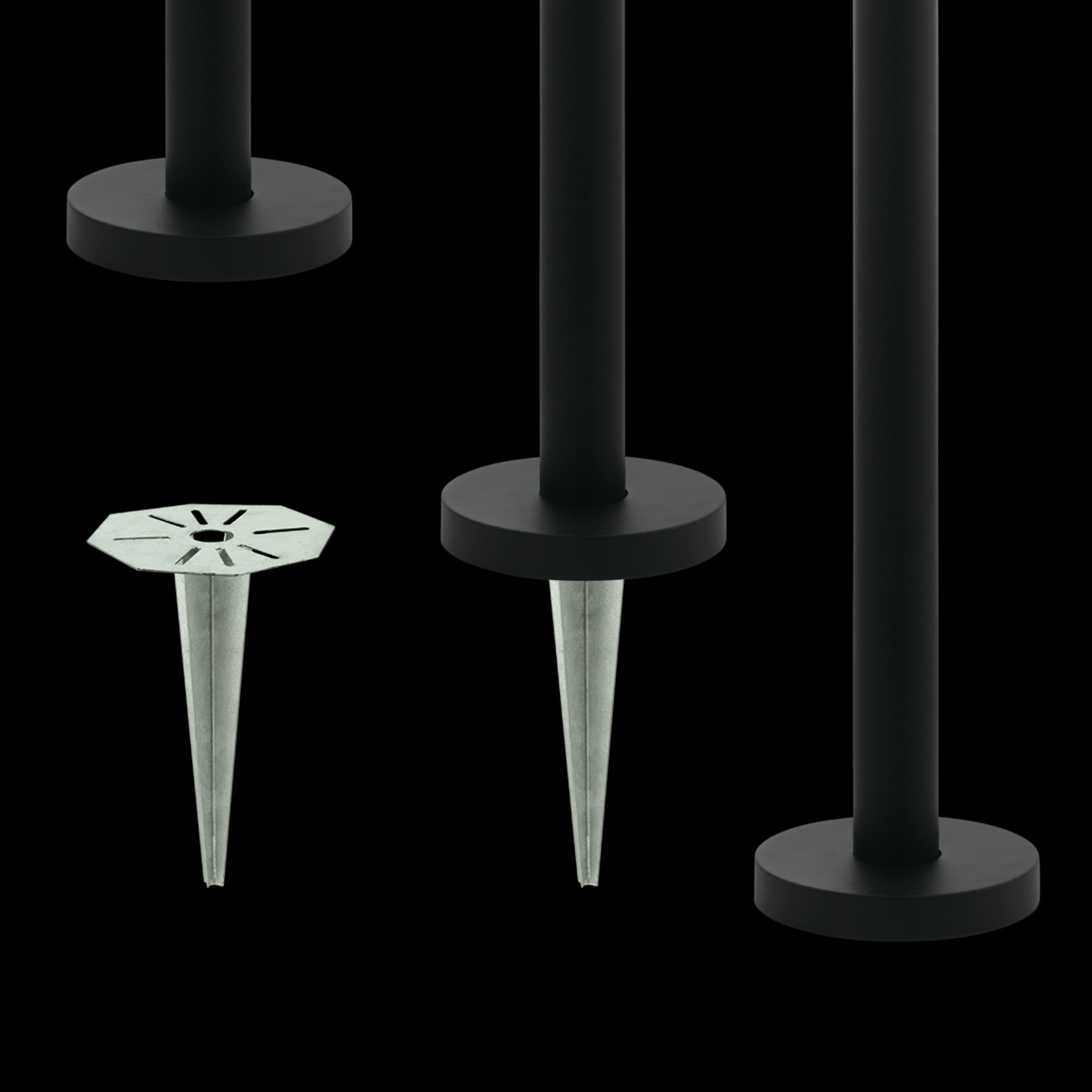 eglo sirmione 3 light black gold lamp post ip44 living room image