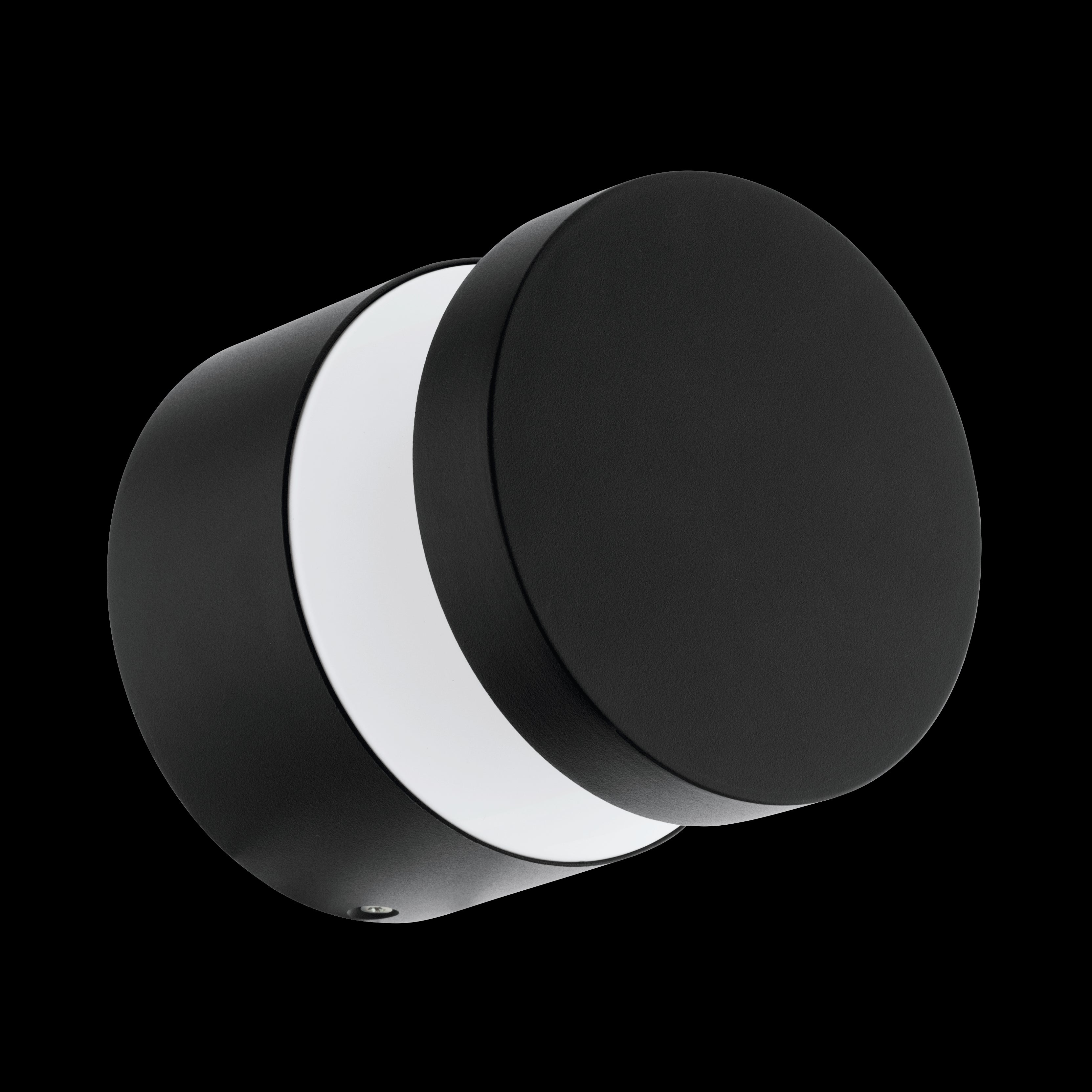 eglo melzo ip44 black led outdoor wall light living room close up