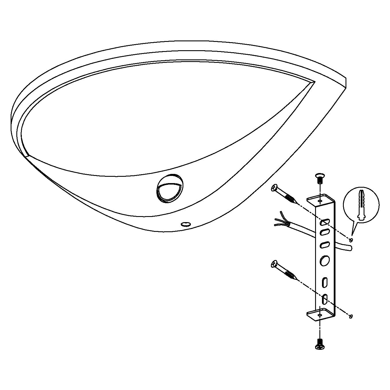 eglo belcreda ip44 grey led outdoor wall light day night centre hallway lighting 