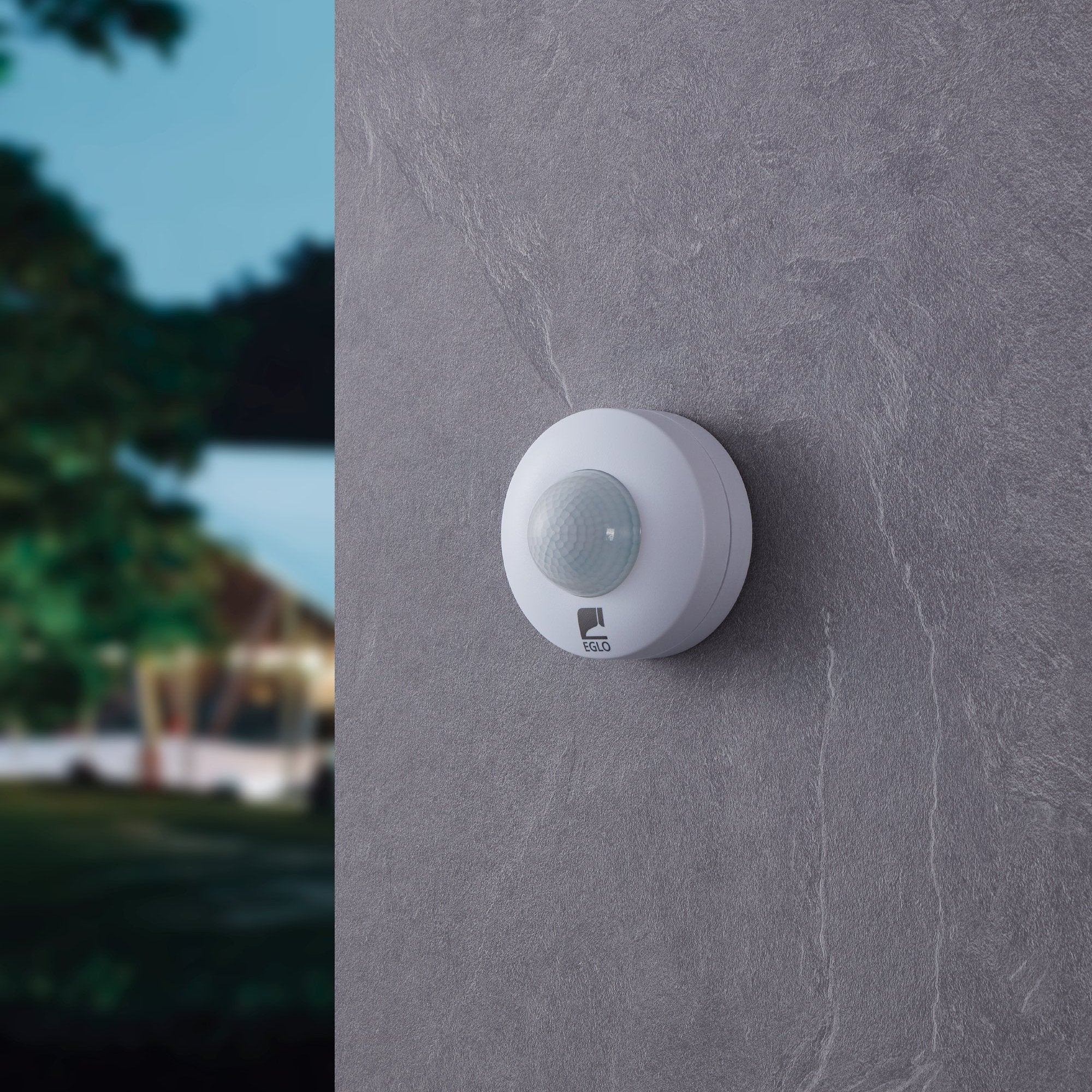 eglo detect me 6 ip44 white round pir light sensor