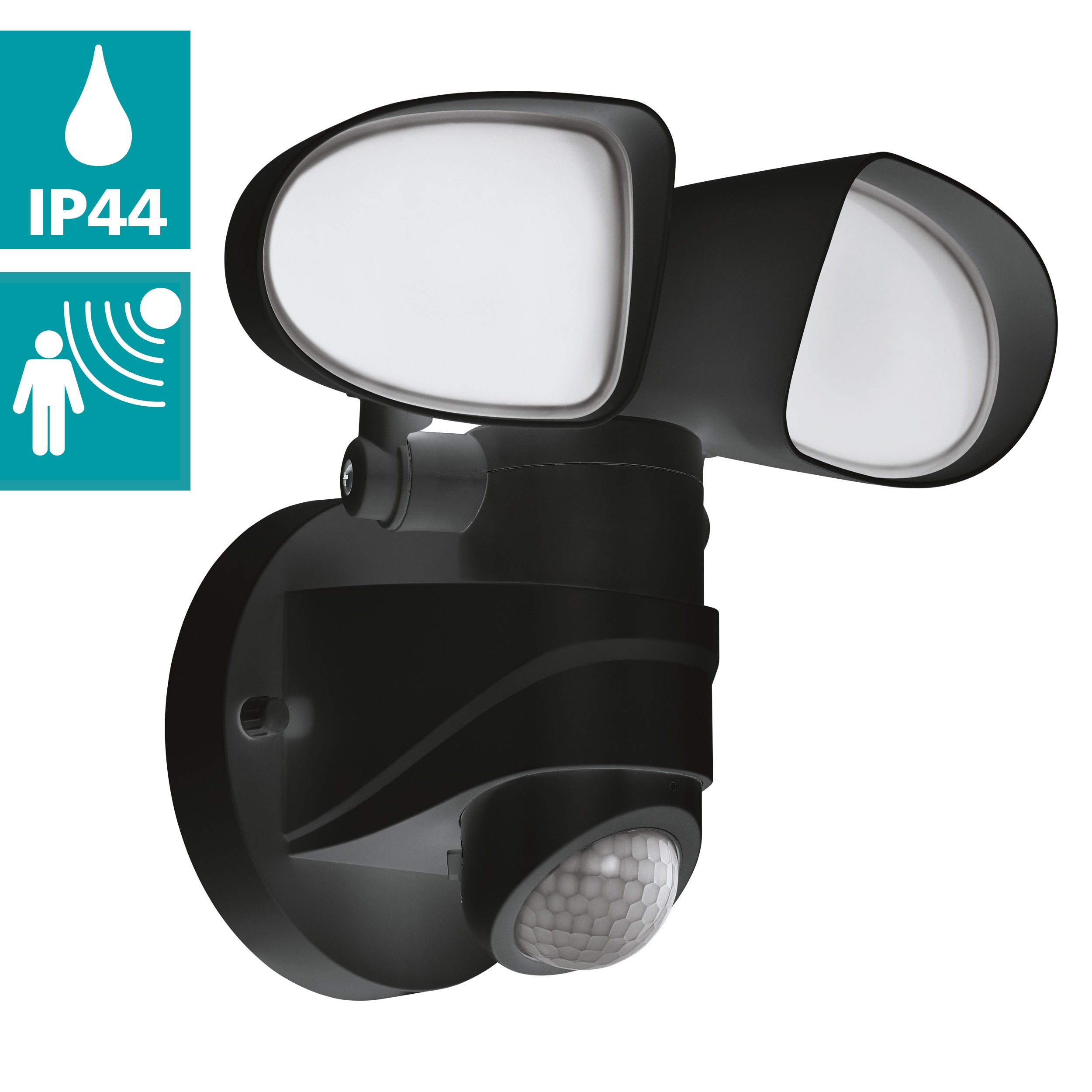 eglo pagino black led outdoor pir twin security spotlight light kitchen lighting 