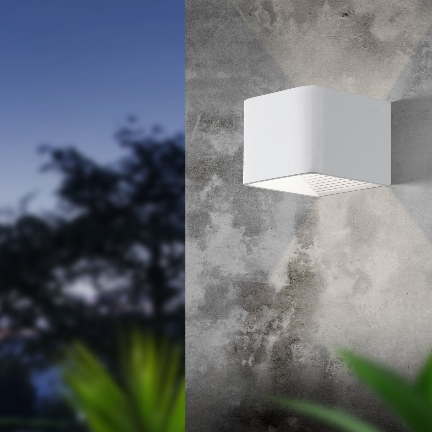 eglo doninni 1 white led outdoor wall light ip55