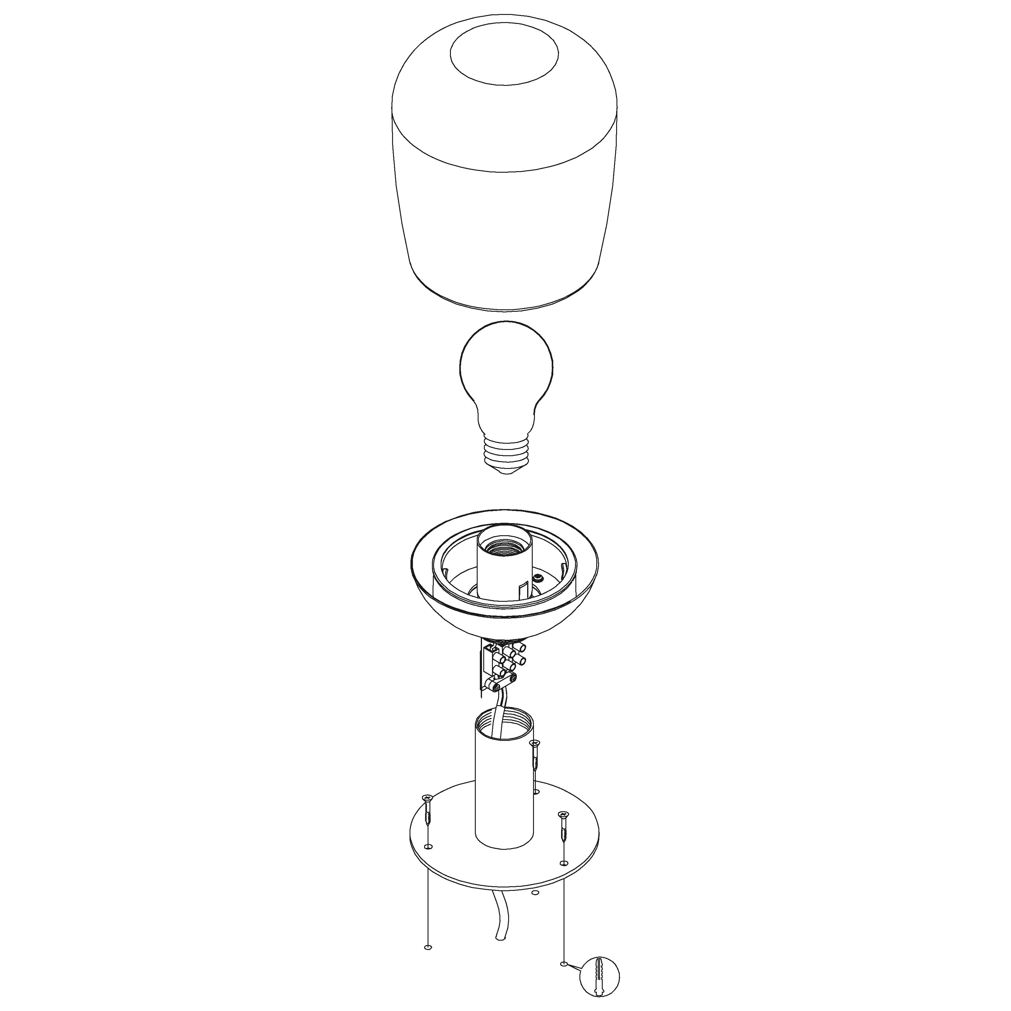 eglo donatori ip44 black pedestal light rounded clear glass shade kitchen lighting 