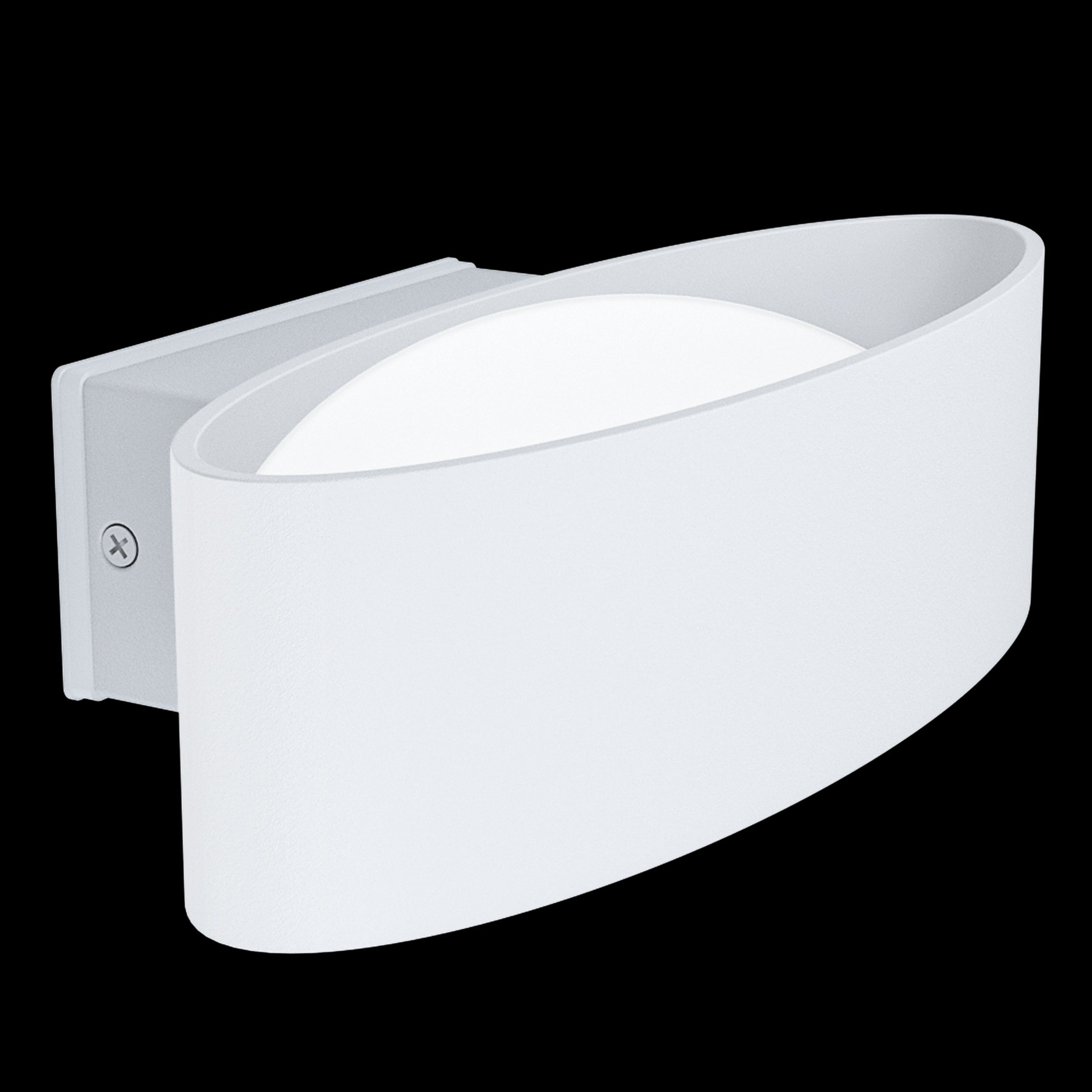 eglo chinoa white oval led outdoor wall light ip54