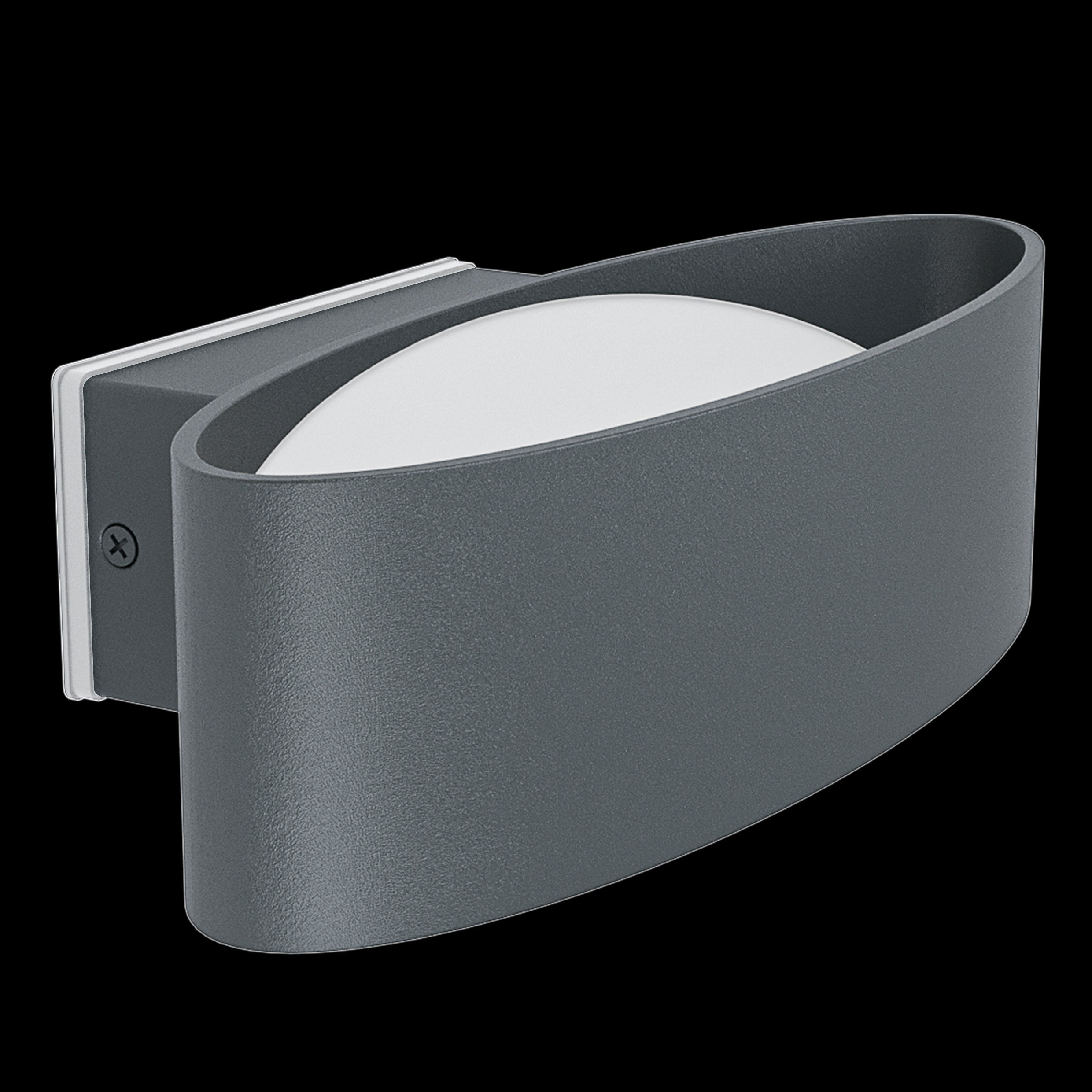 eglo chinoa grey oval led outdoor wall light ip54 living room image