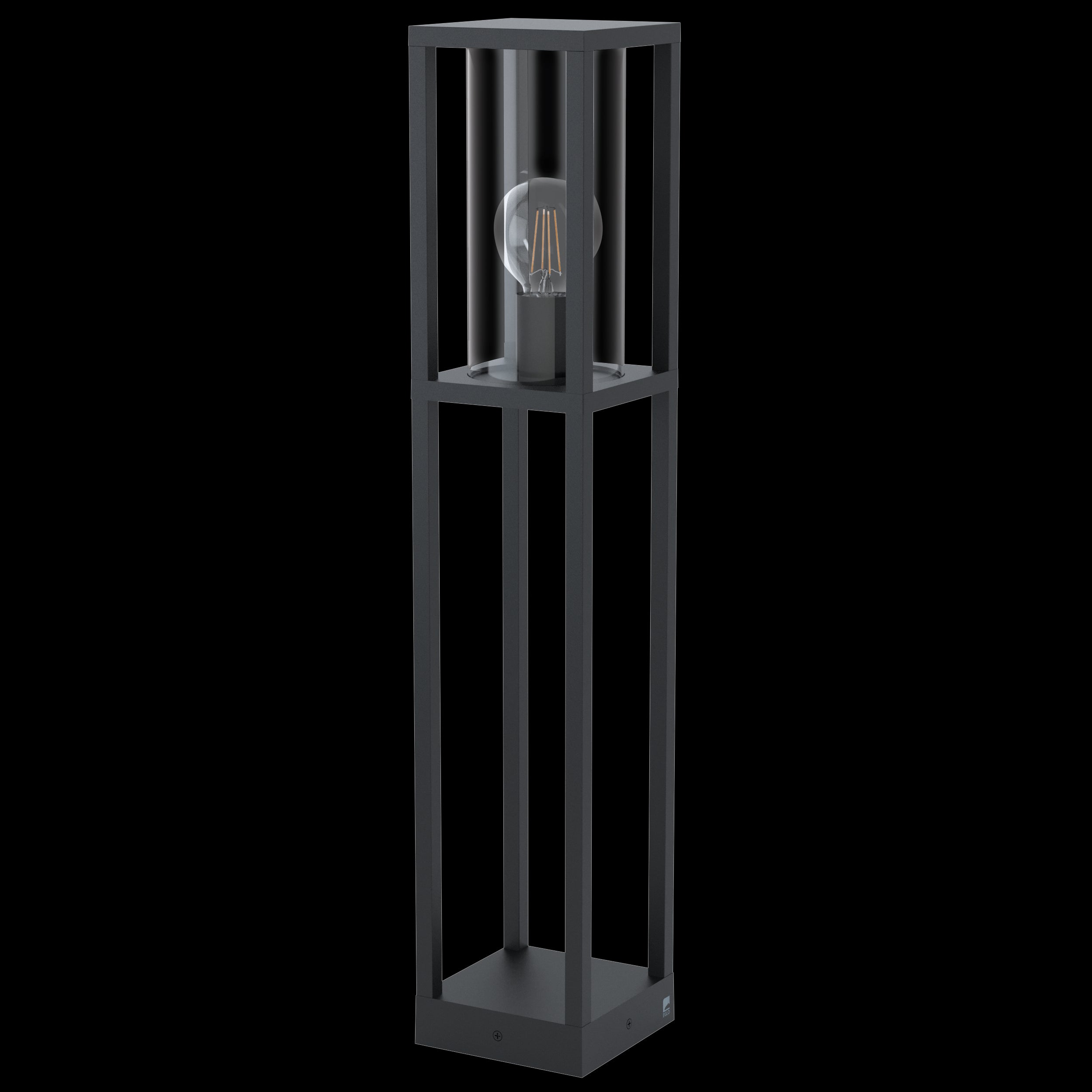 eglo cascinetta ip54 black bollard pathway outdoor led light kitchen lighting 