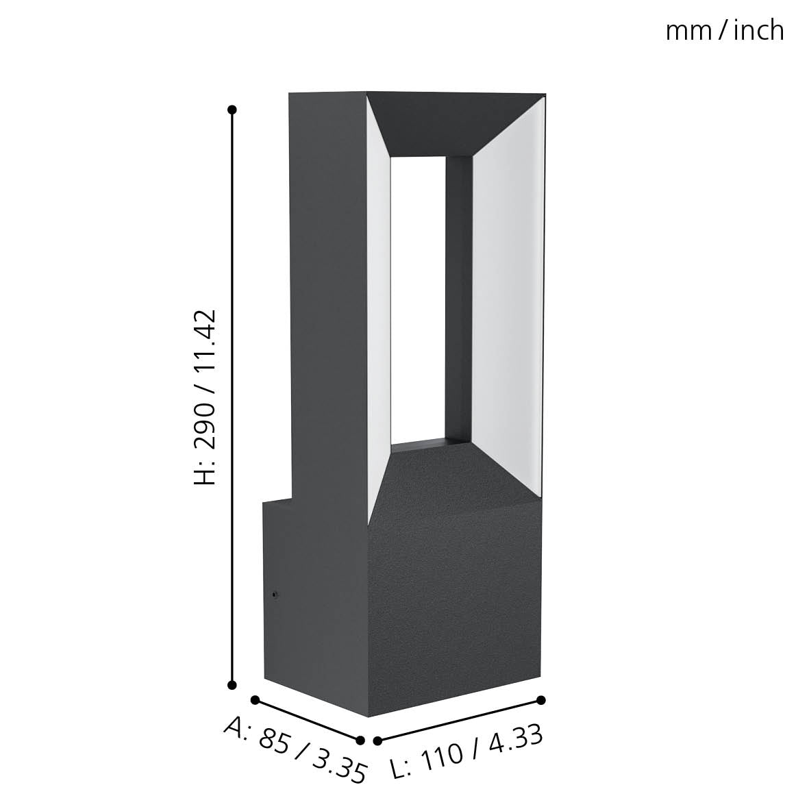 eglo riforano black led outdoor wall light ip44 Kitchen Lighting Close Up