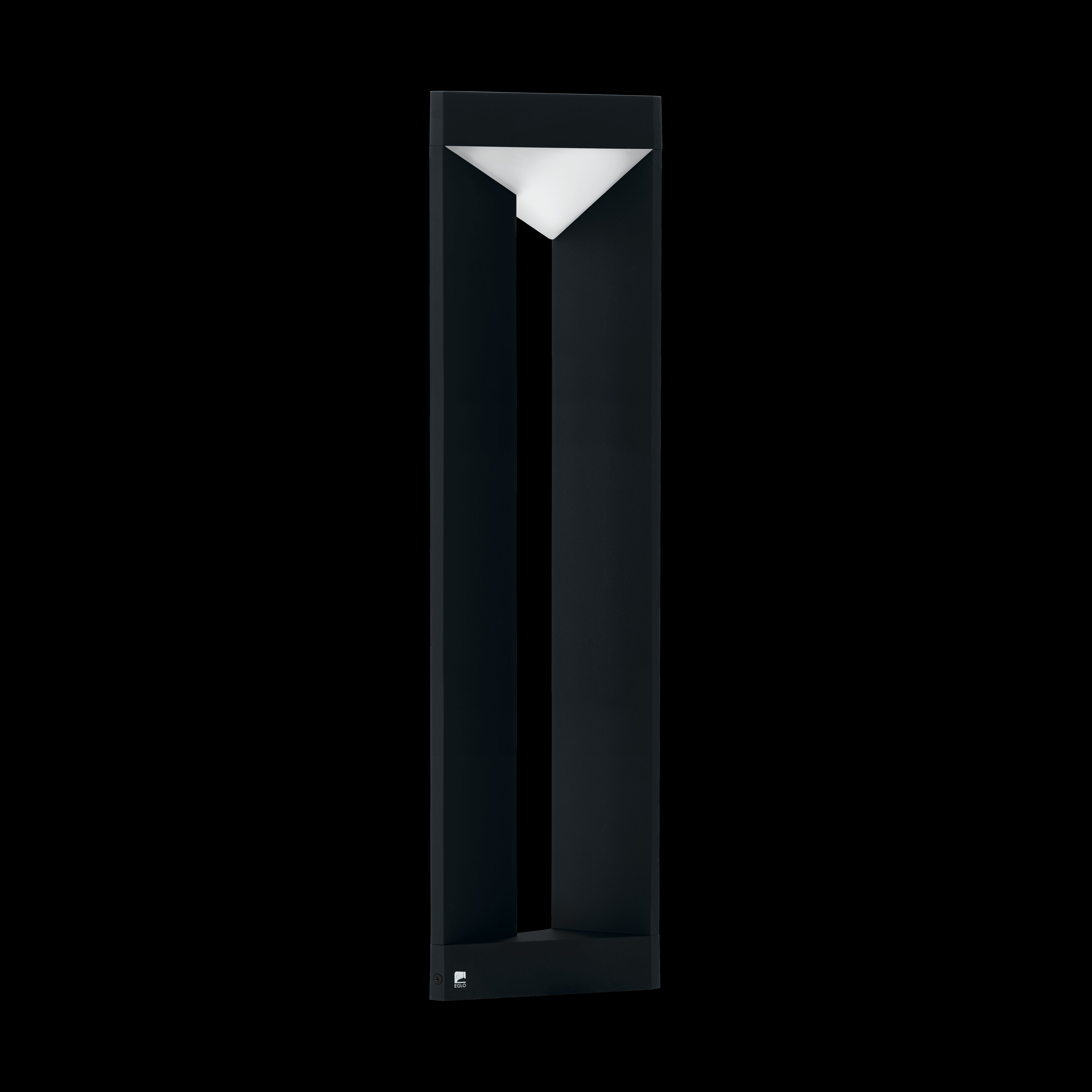 eglo nembro ip54 black linear led bollard pathway light living room image