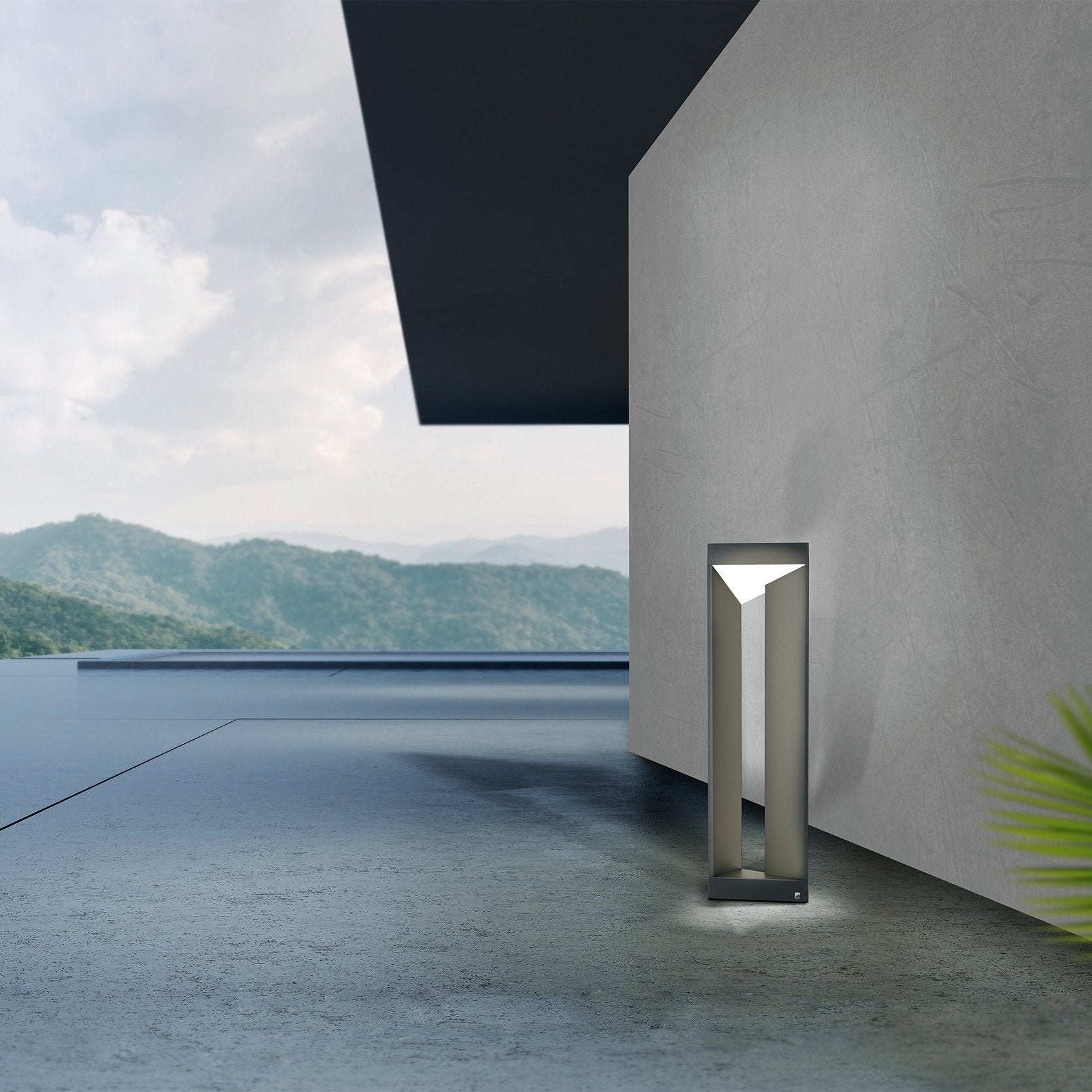eglo nembro ip54 black linear led bollard pathway light