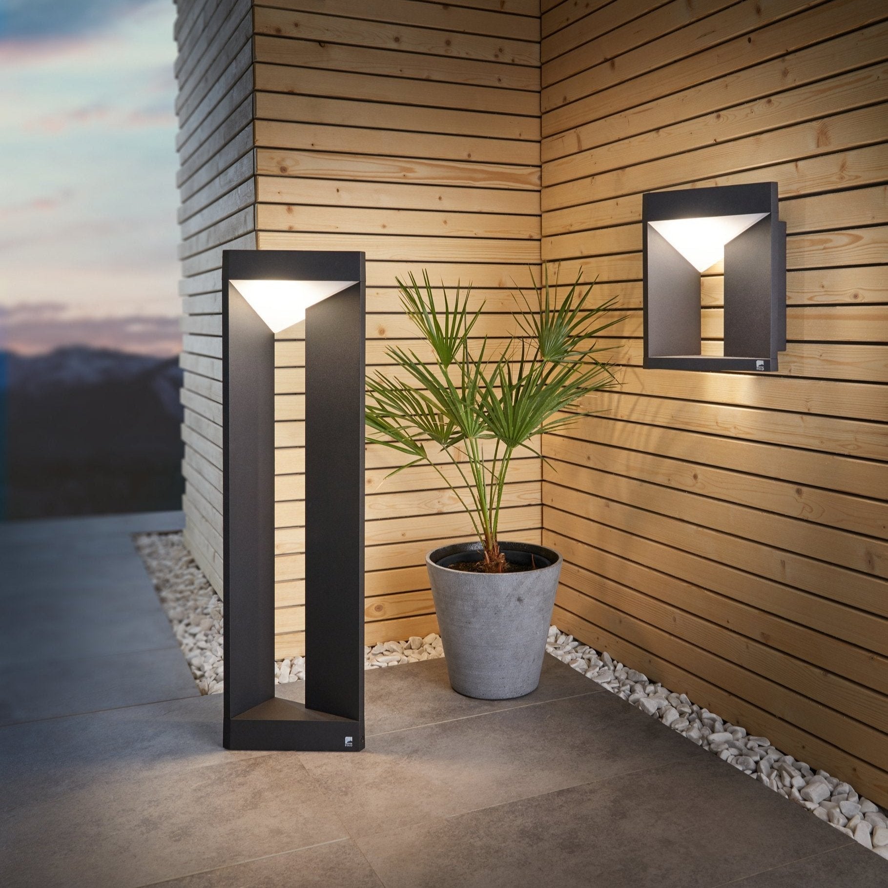 eglo nembro ip54 black linear led bollard pathway light hallway lighting 
