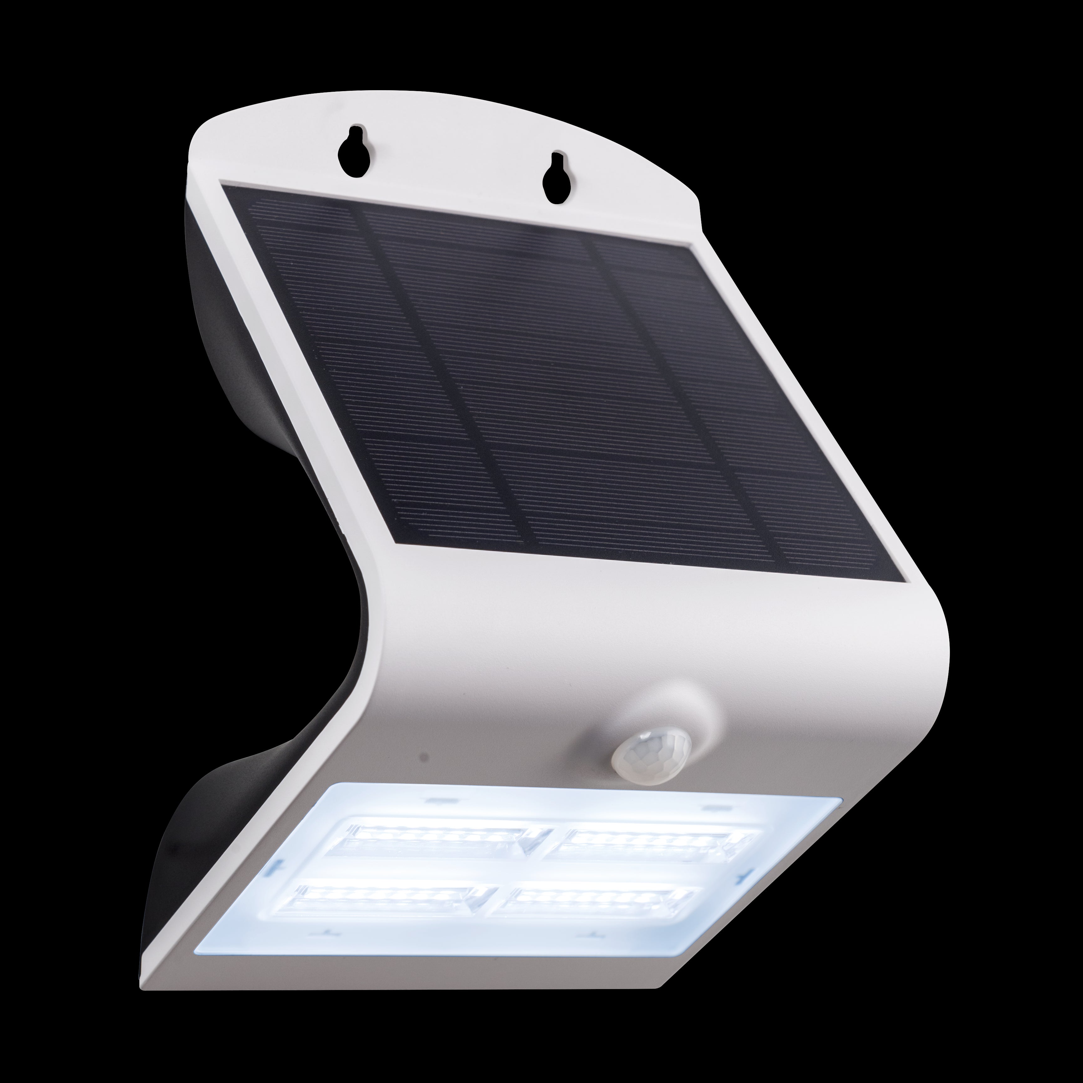 eglo lamozzo white led solar powered wall light ip54 living room image