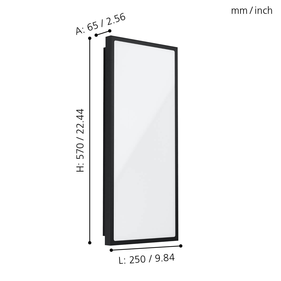 eglo casazza outdoor black led panel wall light ip44 kitchen lighting 