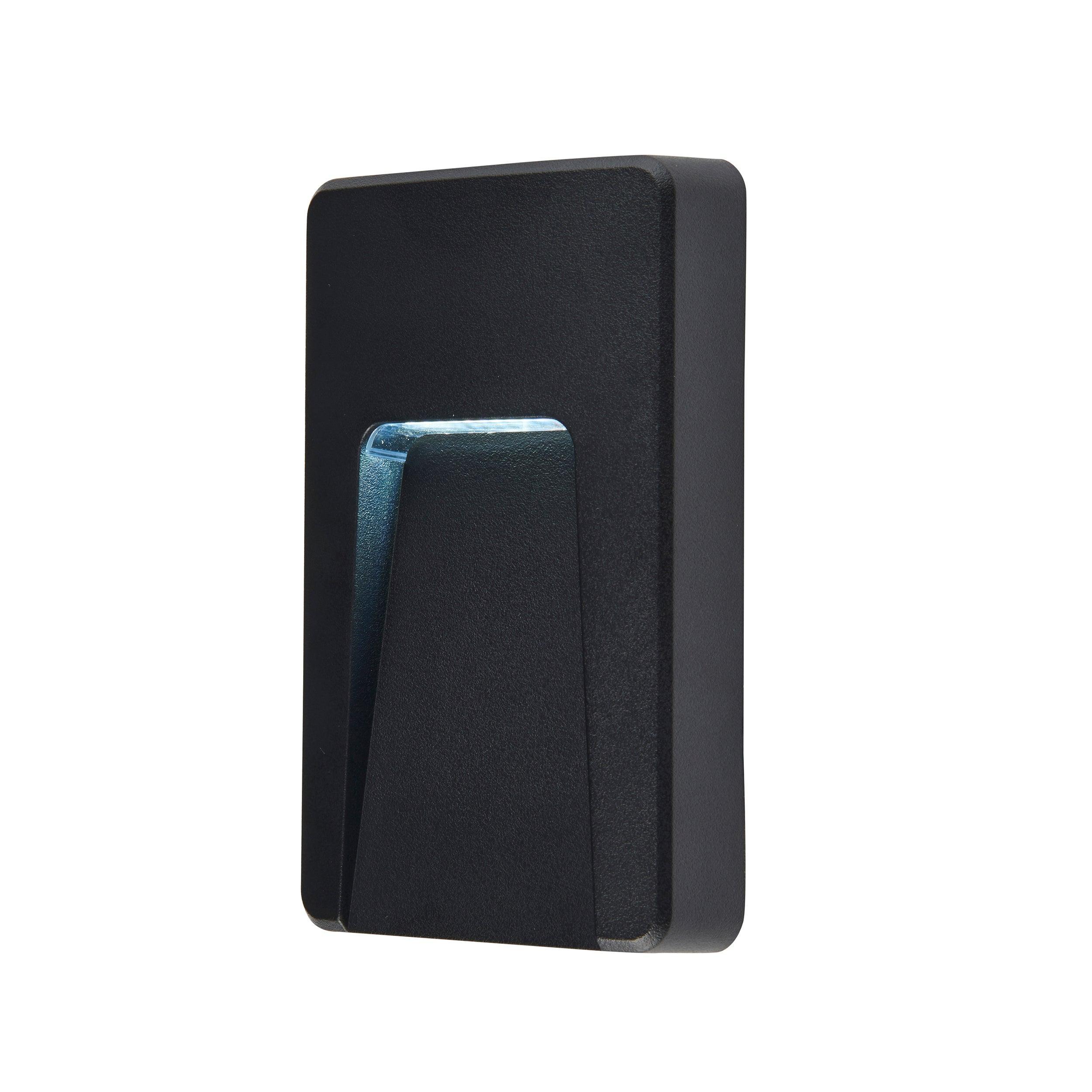 severus black vertical outdoor brick light ip65 2 8w by saxby lighting, close up image 203