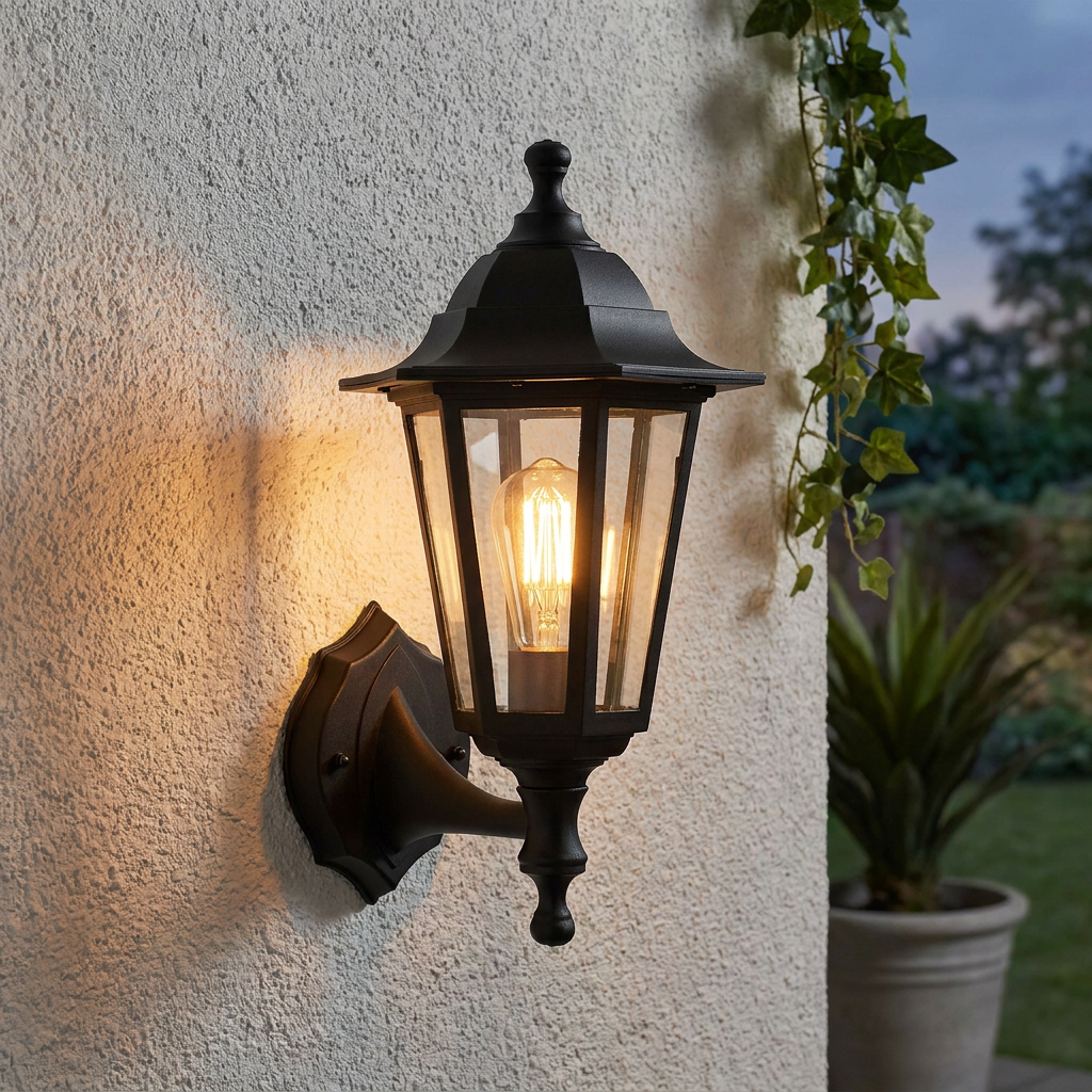 Bayswater Outdoor Black Wall Light IP44 60W