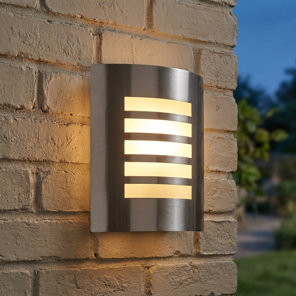 Bianco Silver Outdoor Wall Light IP44 60W