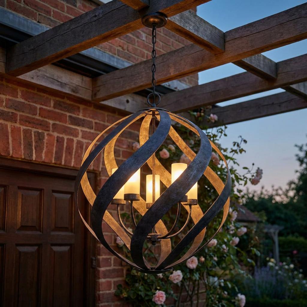 Blacksmith 5 Light Outdoor Chandelier