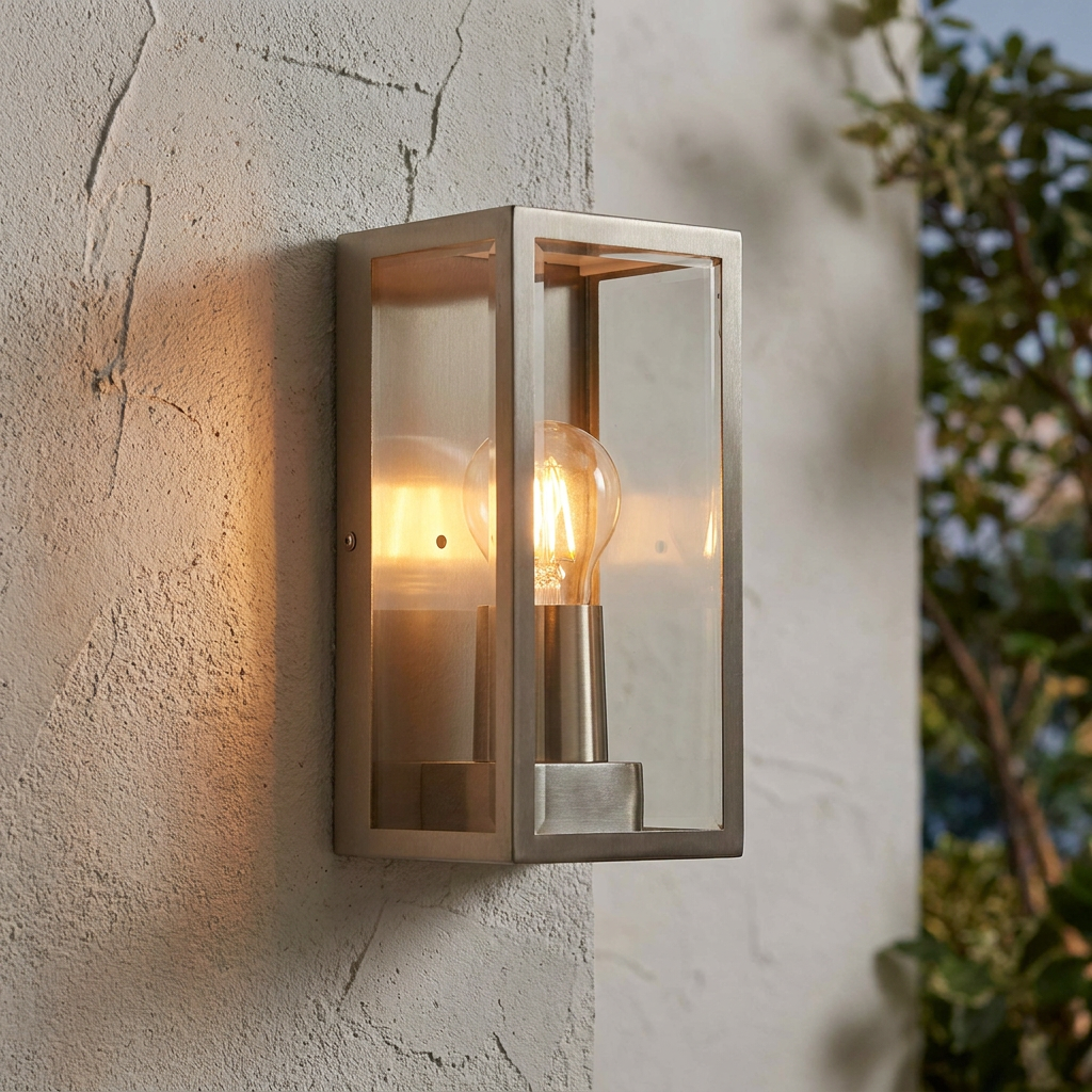 Breton Stainless Steel Outdoor Wall Light IP44 28W