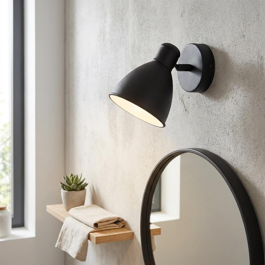 Eglo San Peri 1 Black IP44 Bathroom Spot Light