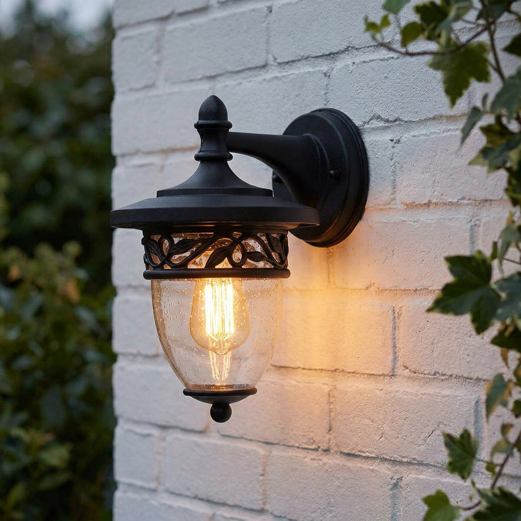 Elstead Burford Outdoor Black Wall Light