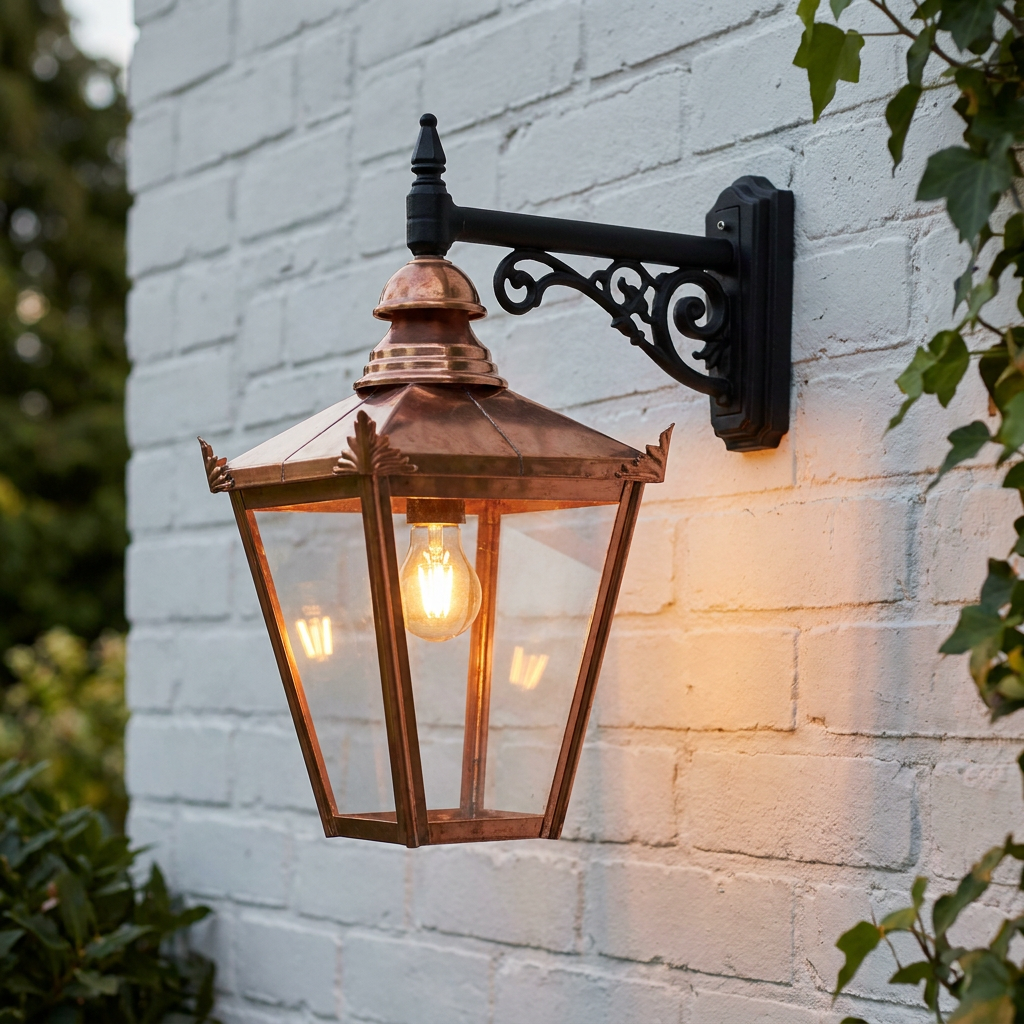 Elstead Chelsea Copper Outdoor Downlighter Wall Light