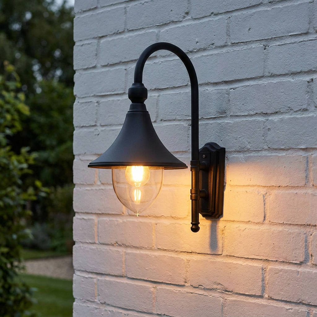 Elstead Firenze Black Outdoor Wall Light