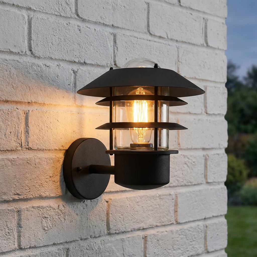 Elstead Helsingor Black Outdoor Wall Light