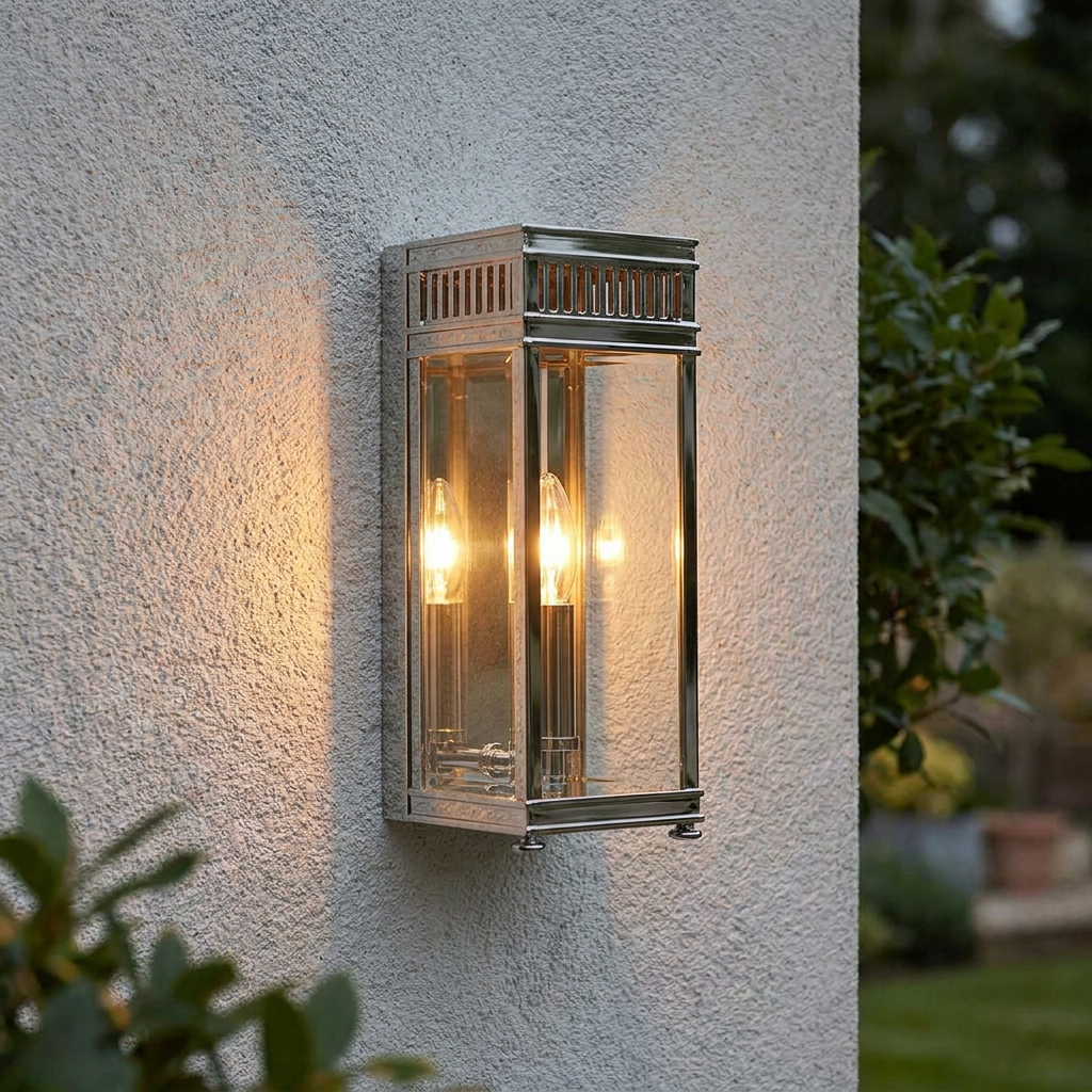 Elstead Holborn Polished Chrome Small Outdoor Wall Light