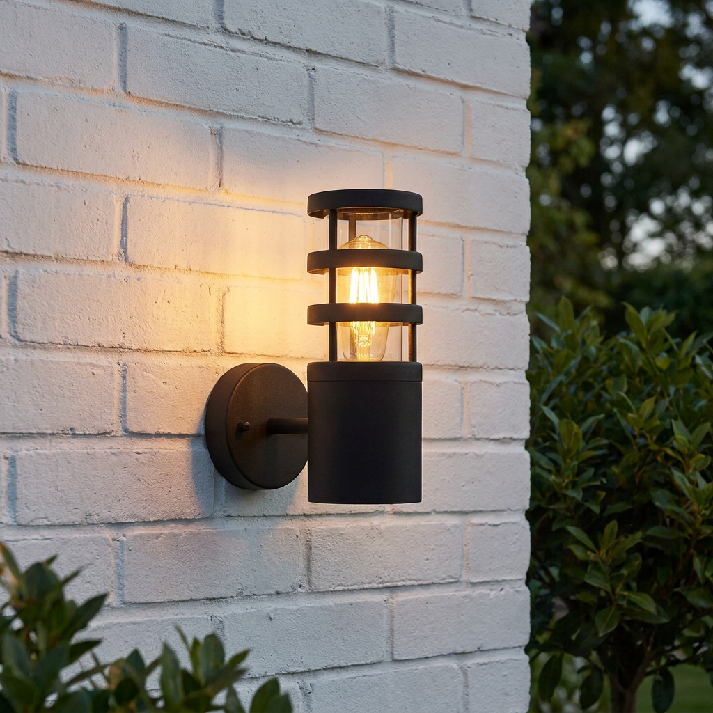 Elstead Hornbaek Black Outdoor Wall Light