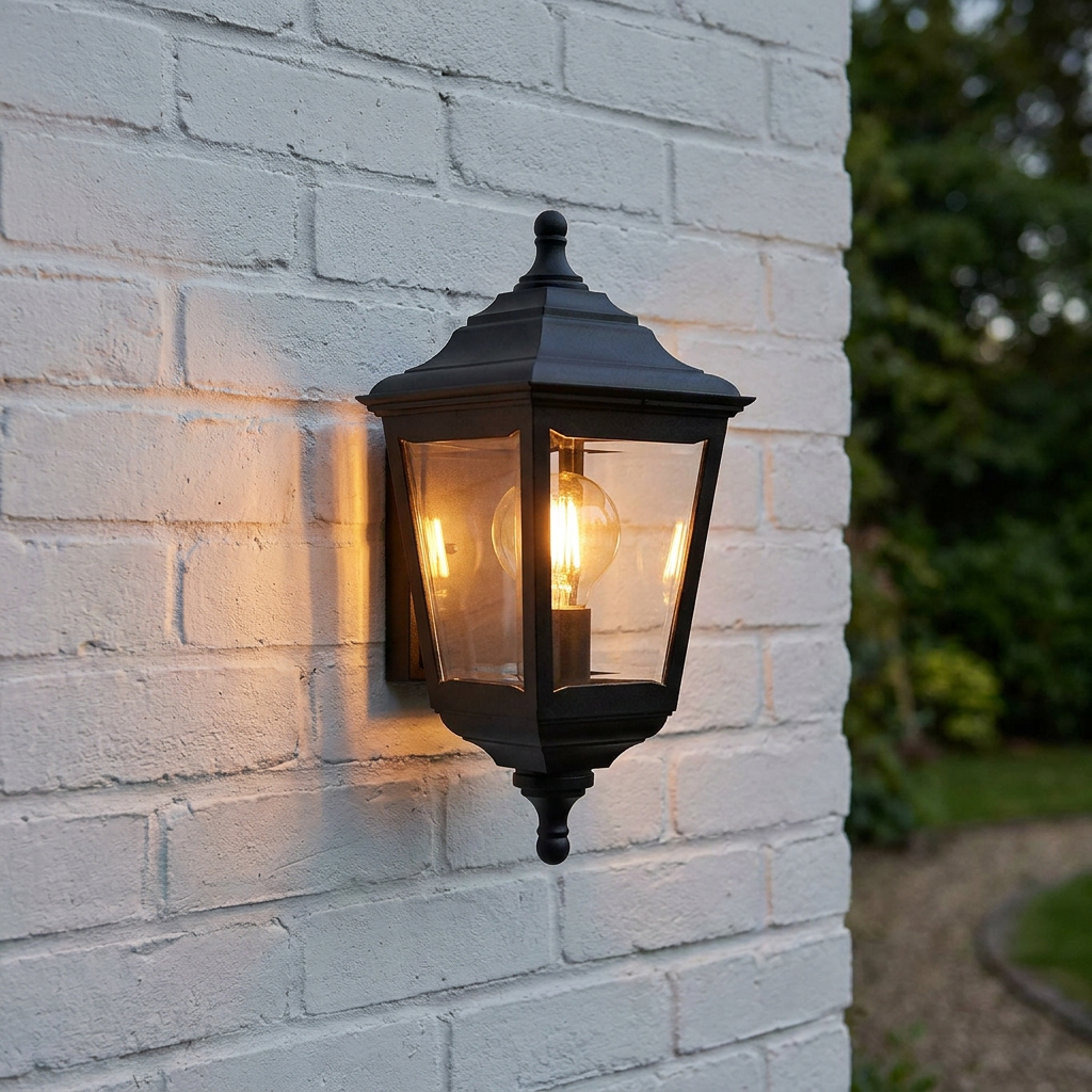 Elstead Kerry Black Outdoor Porch Ceiling  Wall Light