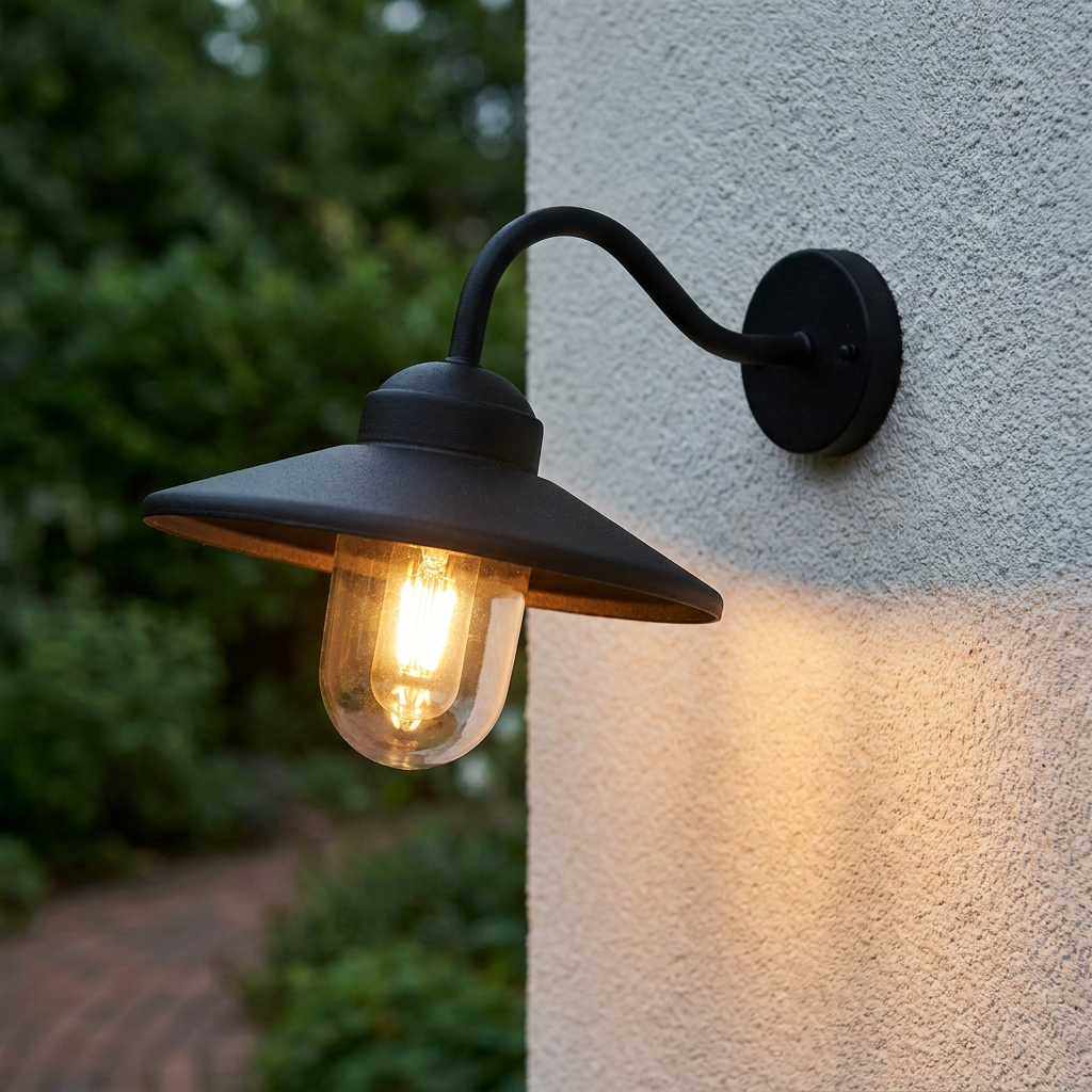 Elstead Klampenborg Black Outdoor Wall Light