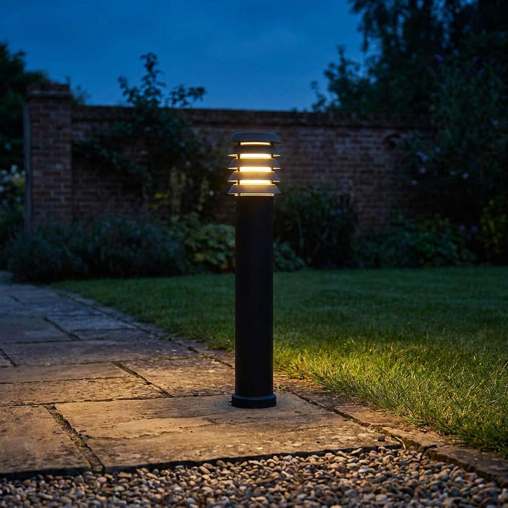 Elstead Alta Black Bollard Light ALTA L E27 BLK