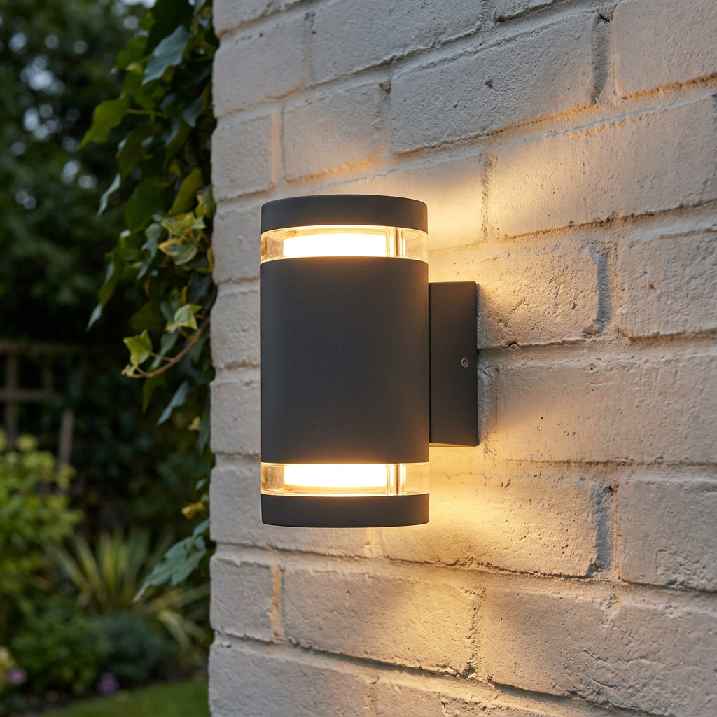 Elstead Magnus 2 Light Grey Outdoor Wall Light