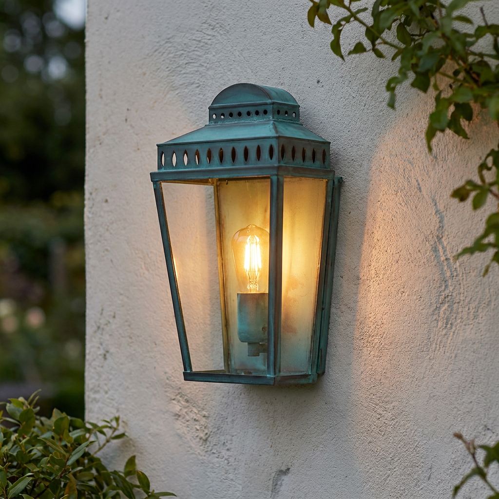 Elstead Mansion House Verdigris Outdoor Porch Ceiling  Wall Light