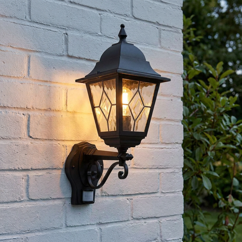 Elstead Norfolk Black Outdoor PIR Wall Light