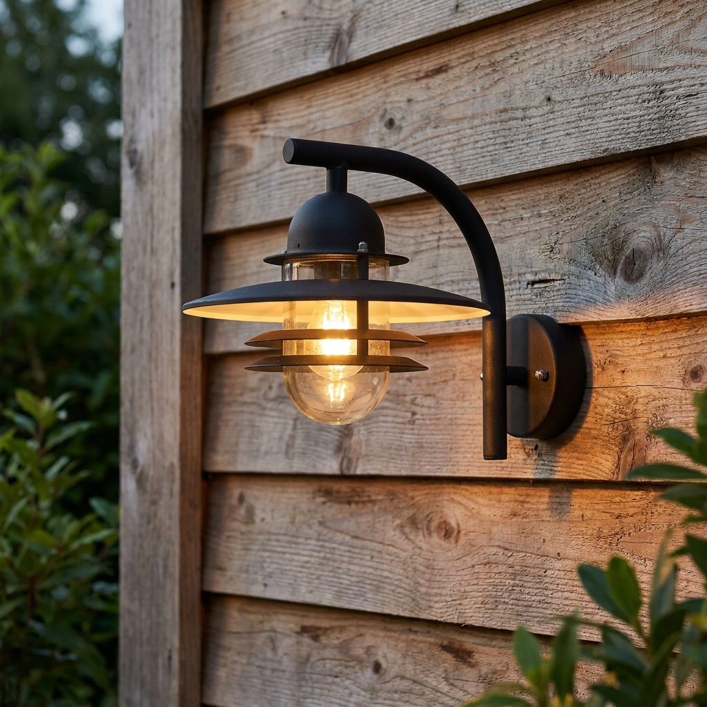 Elstead Oslo Black Outdoor Wall Light